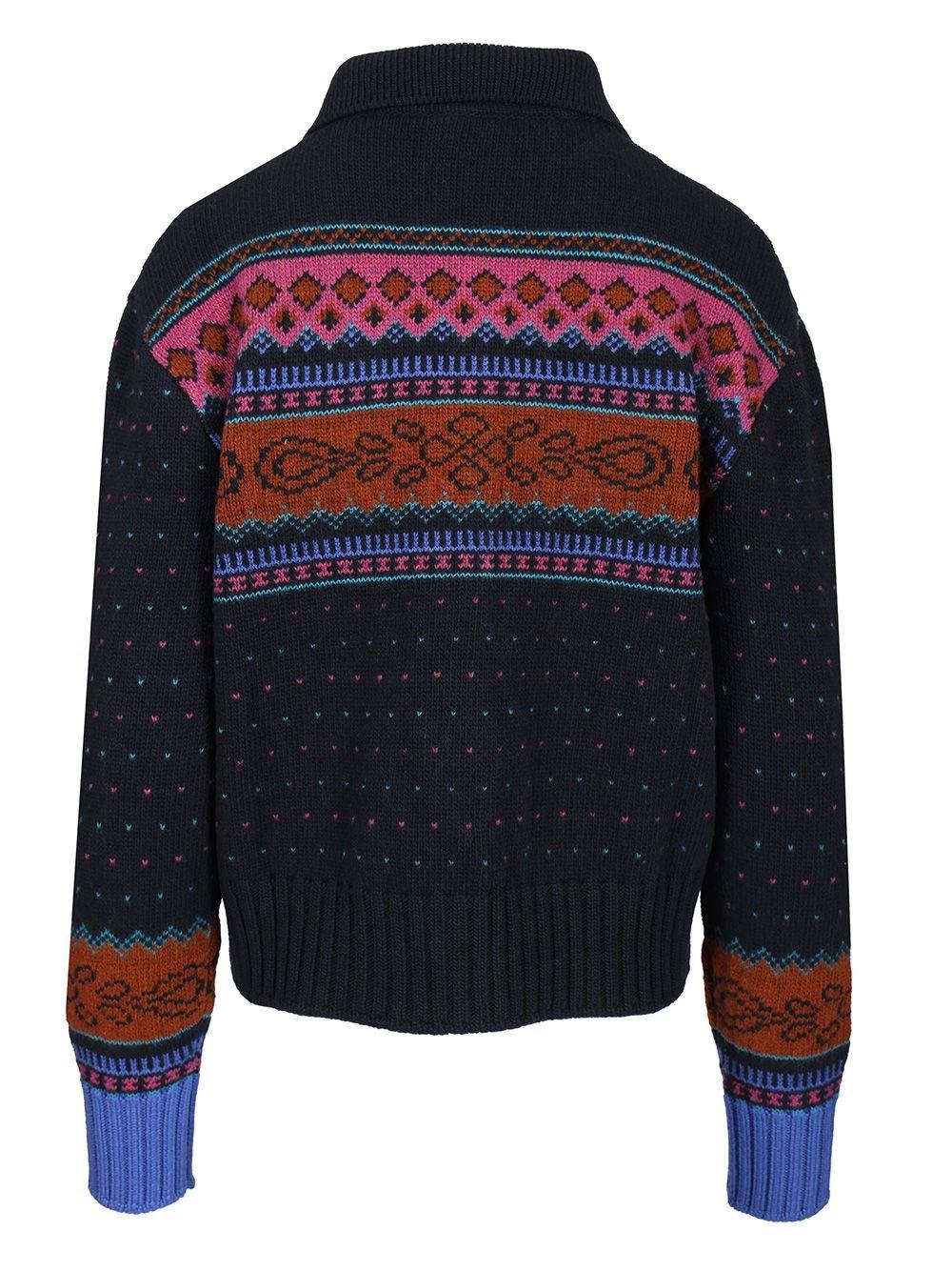 【送料&関税込】Etro Multicolor Wool Cardigan WOOL CARDIGAN WITH JACQUARD MOTIF