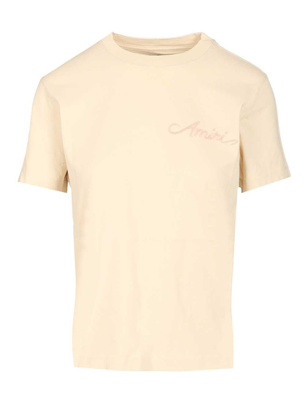 Tシャツ・カットソー AMIRI BEIGE COTTON T-SHIRT AMIRI: Beige Amiri Staggered T-Shirt | SSENSE