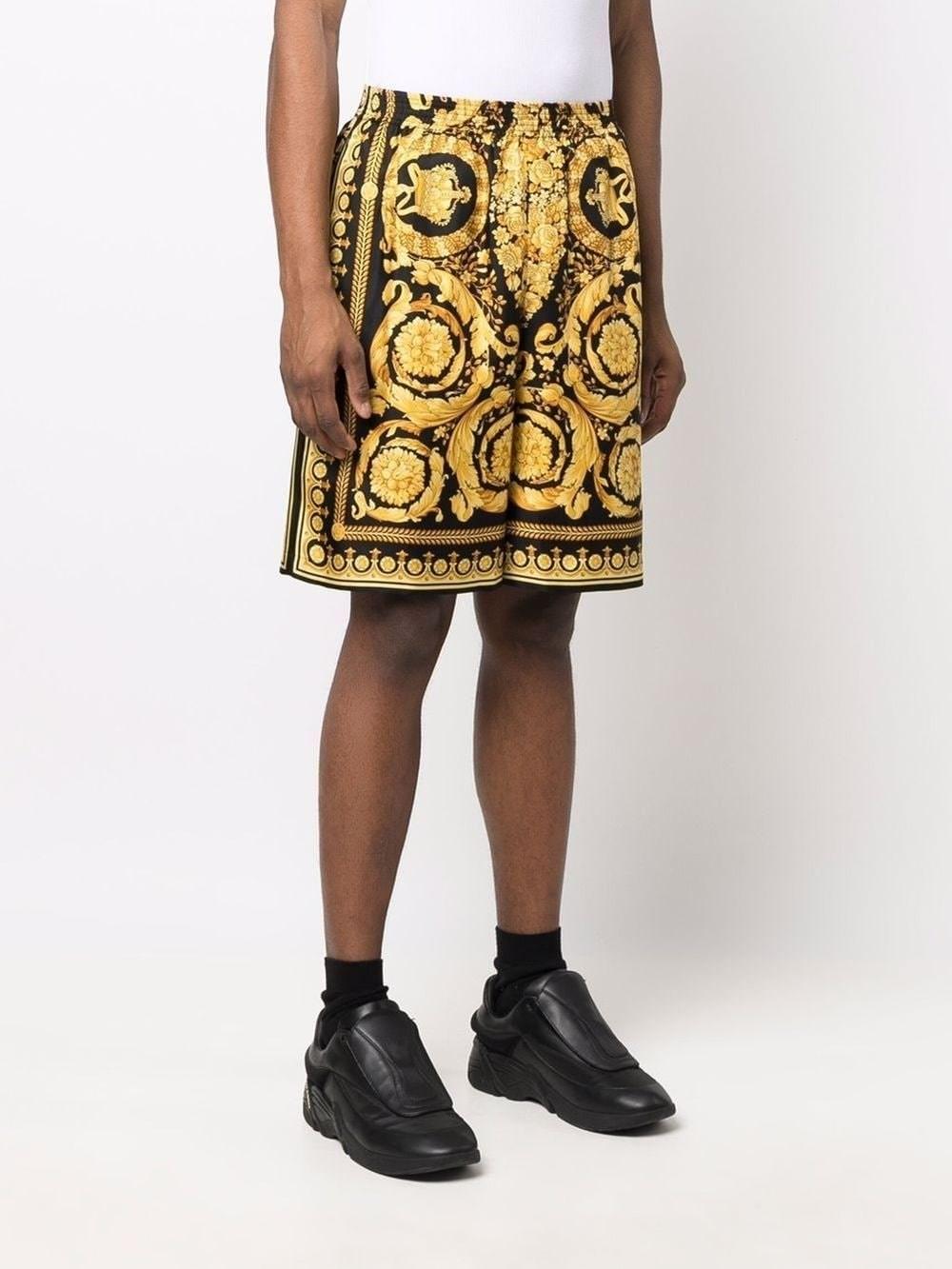 Versace Bermuda With Print in Yellow for Men | Lyst