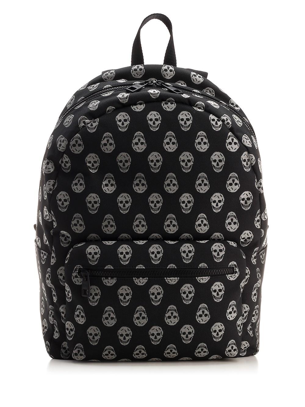 Alexander McQueen Synthetic Black "metropolitan Skull" Backpack for Men