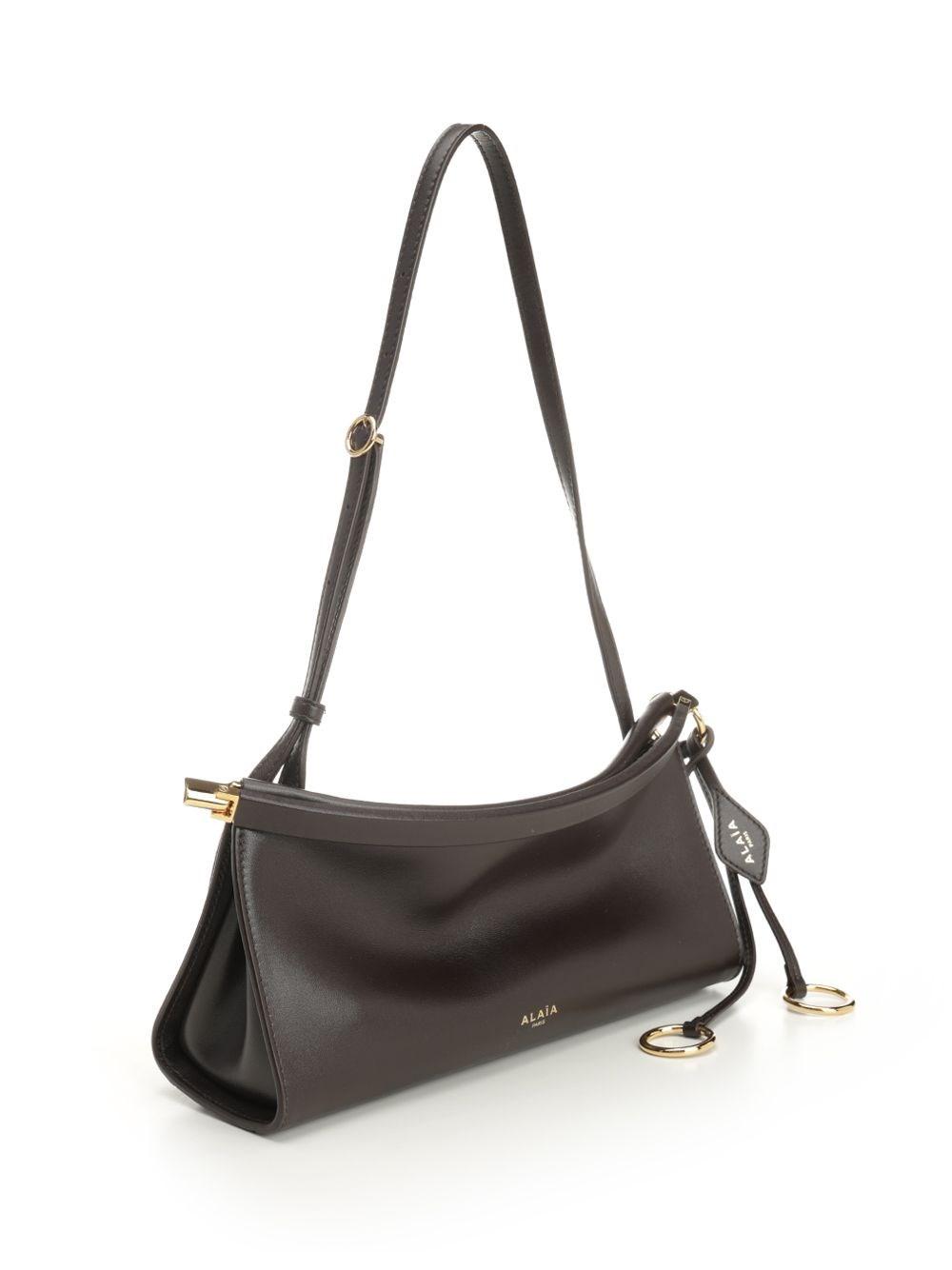 SALE【Alaia】イースト ウェスト ラージ ショルダーバッグ ALAÏA BLACK LE CLICK EAST WEST LARGE BAG IN LEATHER |ALAÏA US