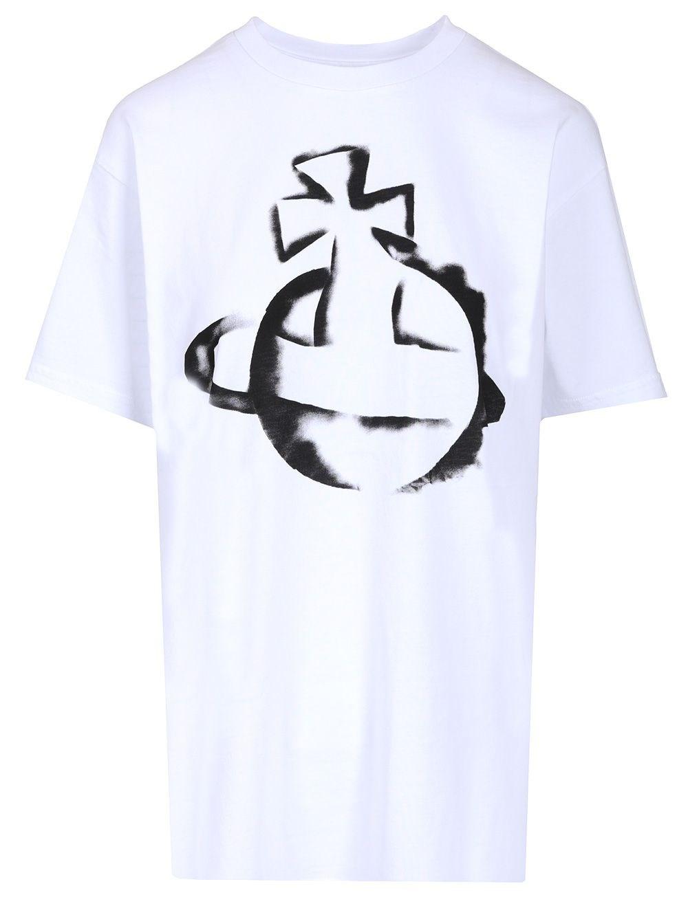 Vivienne Westwood Stencil Orb T-Shirt in White | Lyst