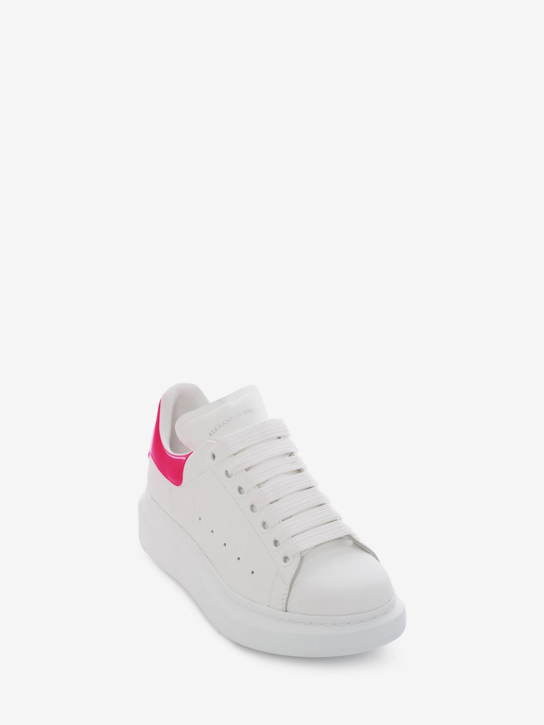Alexander Mcqueen White/ Pink Leather Oversized Sneakers Size 39 Alexander  McQueen