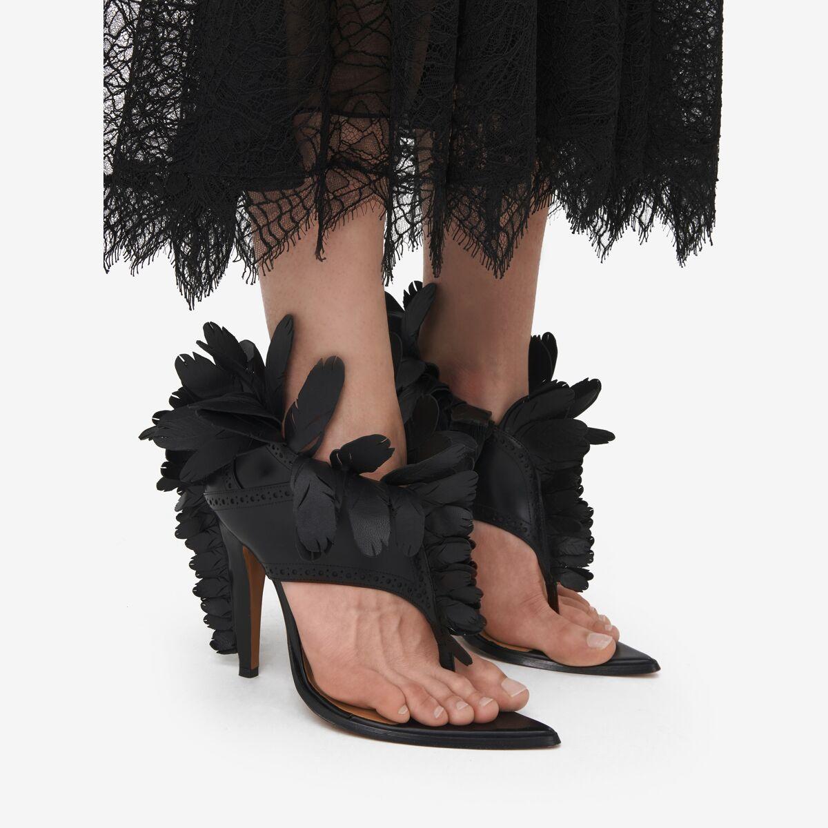 [ALEXANDER MCQUEEN] ヒールサンダル アレキサンダーマックイーン☆バックル ヒールミュール