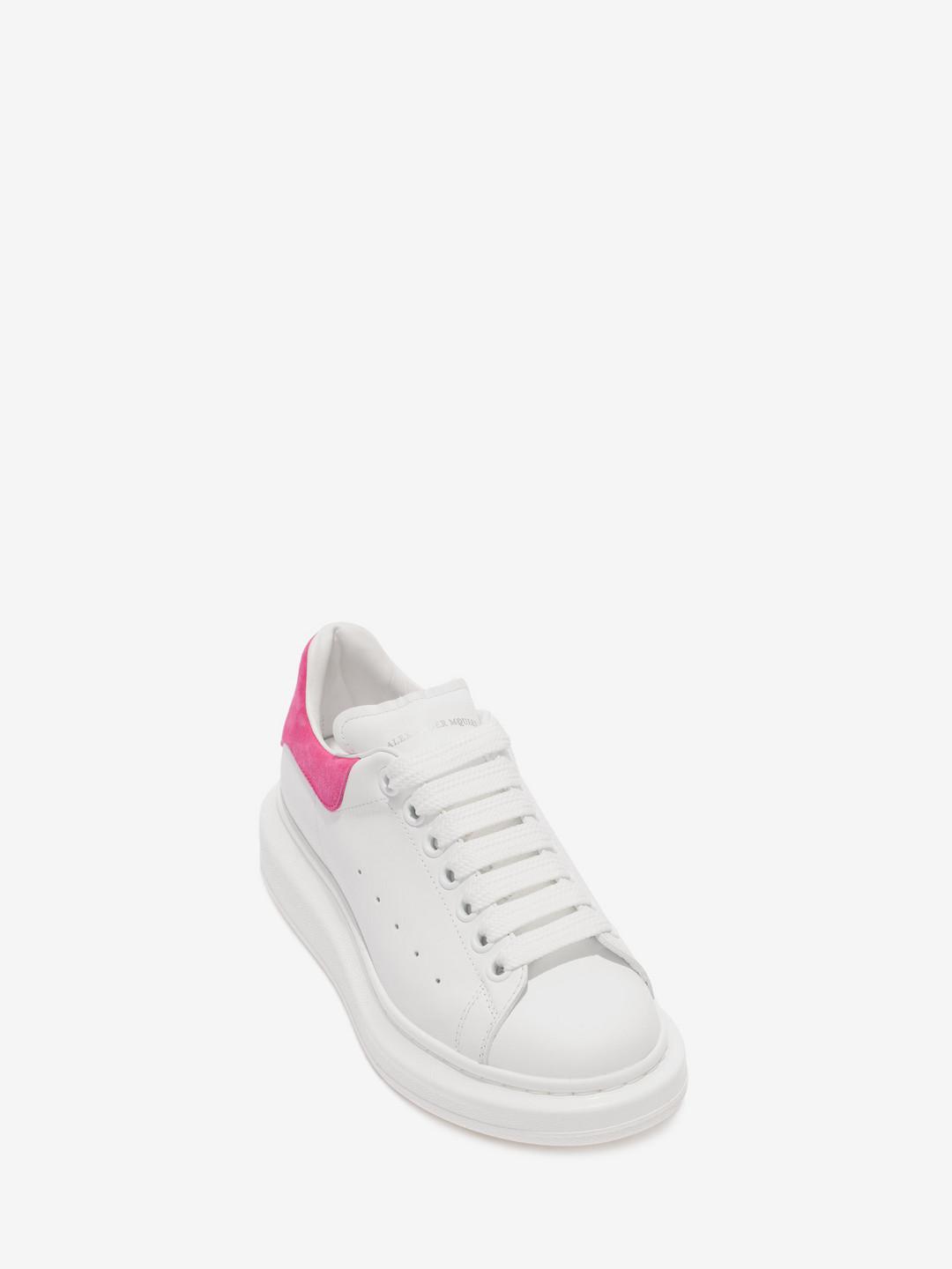 Alexander McQueen Leather Oversized Sneaker in Bright Pink (Pink) - Lyst
