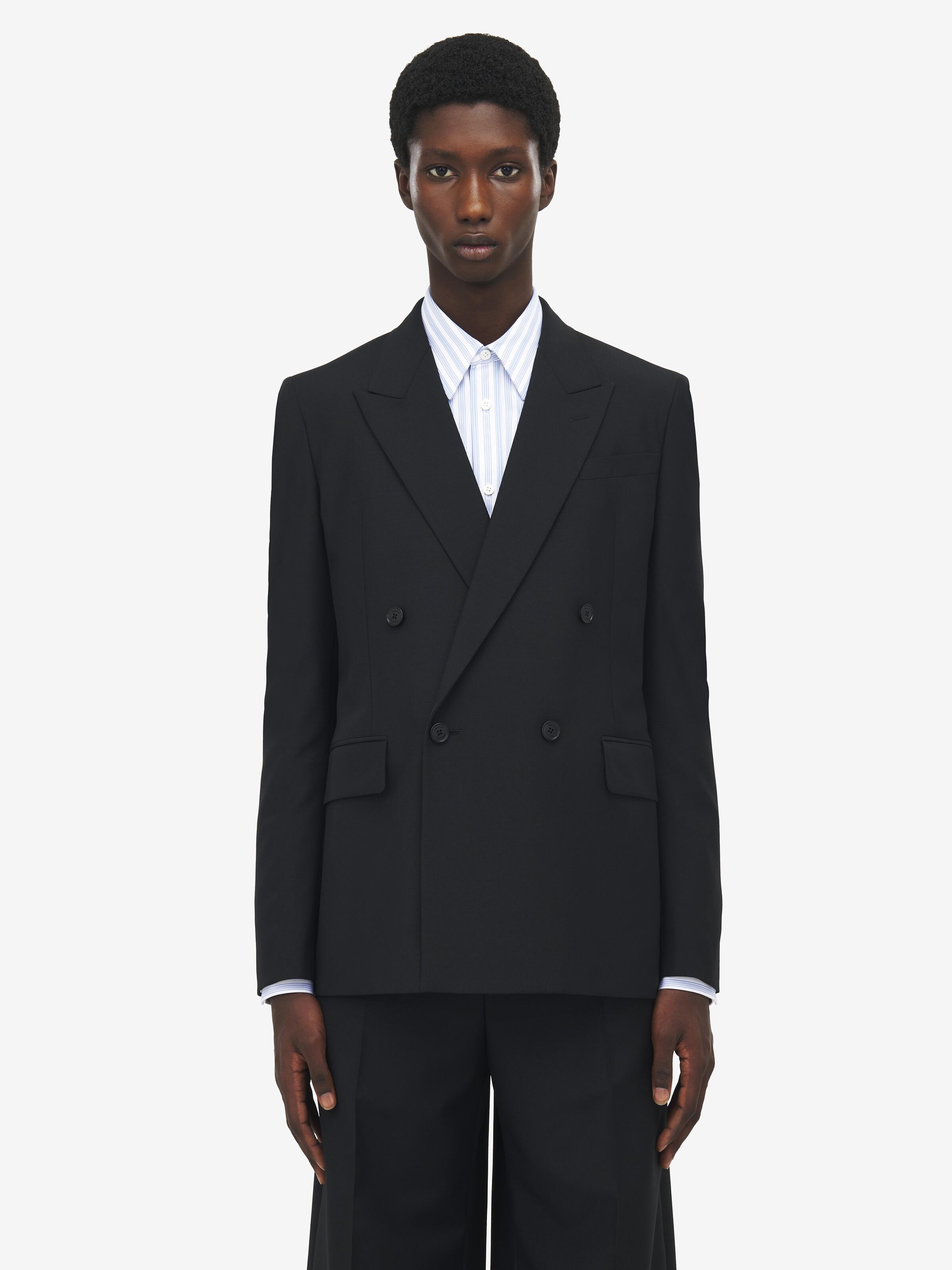 ジャケット alexander mcqueen DOUBLE-BREASTED JACKET (684125_QFAAN9000) ALEXANDER MCQUEEN PAINTED DOUBLE BREASTED JACKET – TheLuxeLend