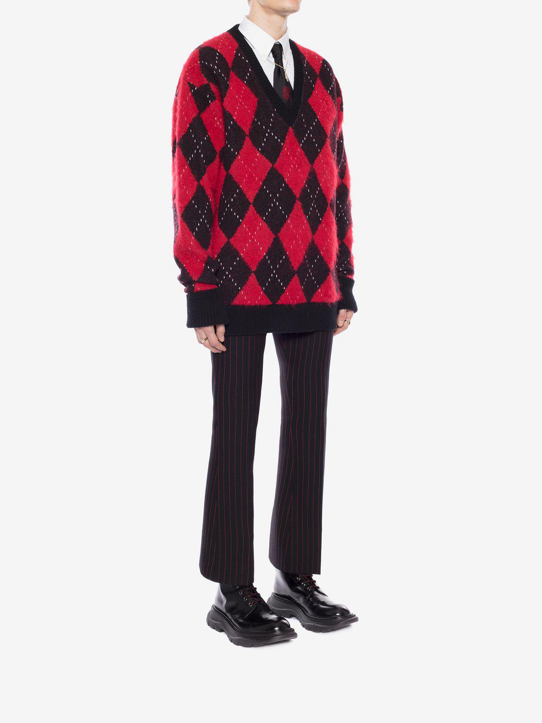 alexander mcqueen argyle sweater