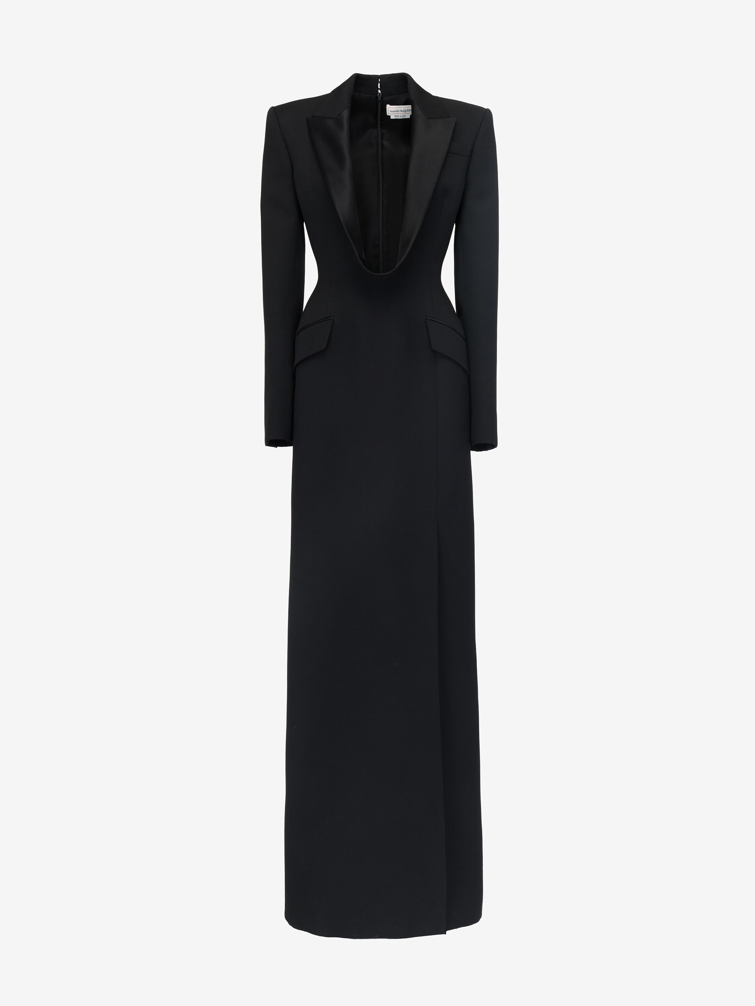 McQueen Long Jacket Dress in Black | Lyst
