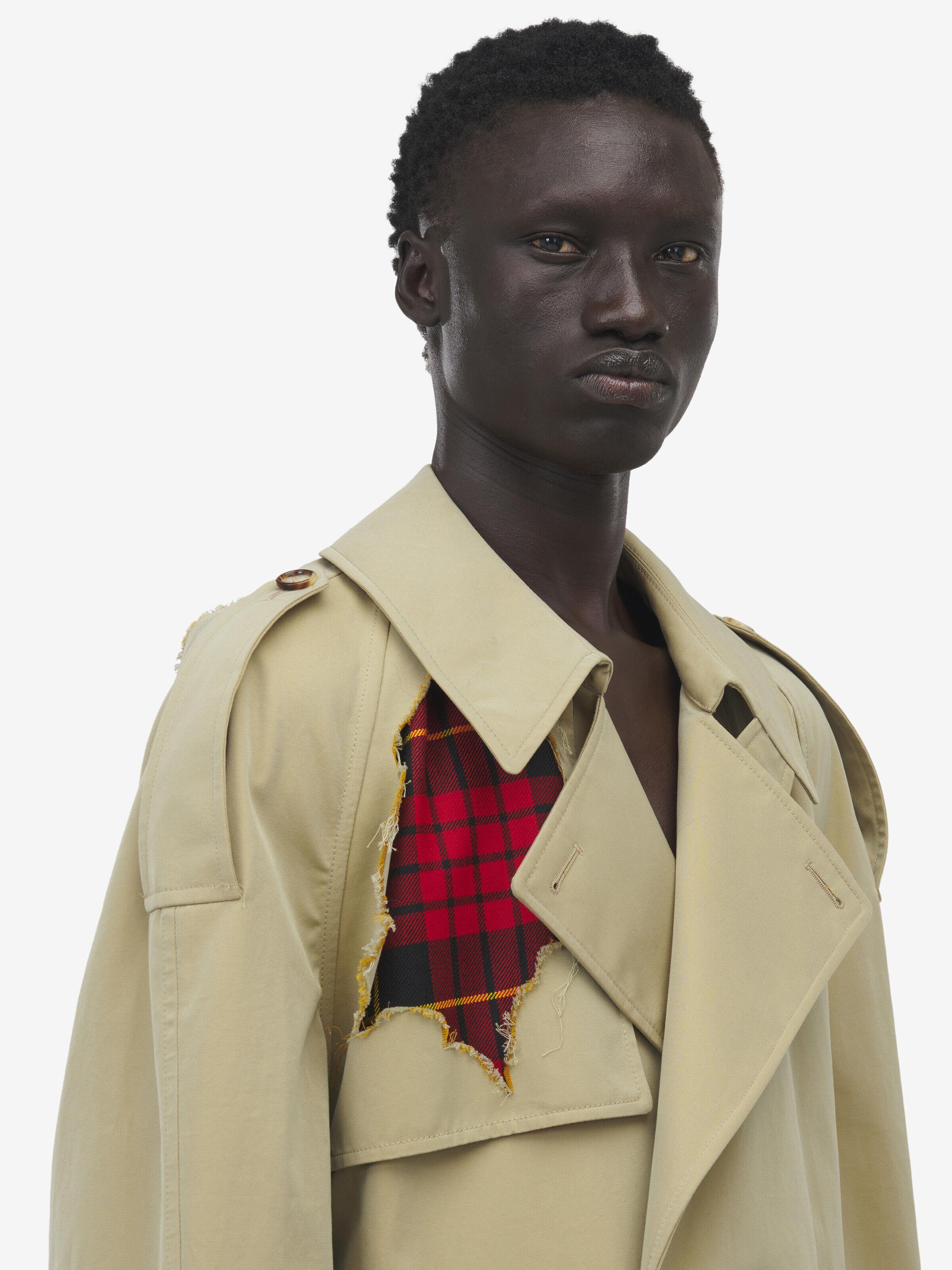 Alexander mcqueen trench coat mens sales