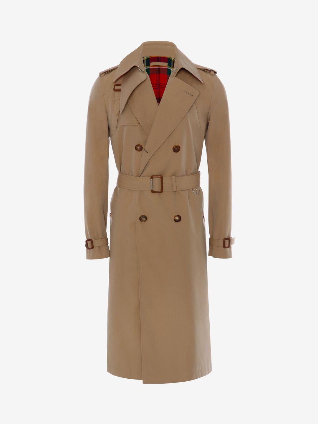 Alexander McQueen Cotton Harness Trench Coat in Beige (Natural) for Men ...