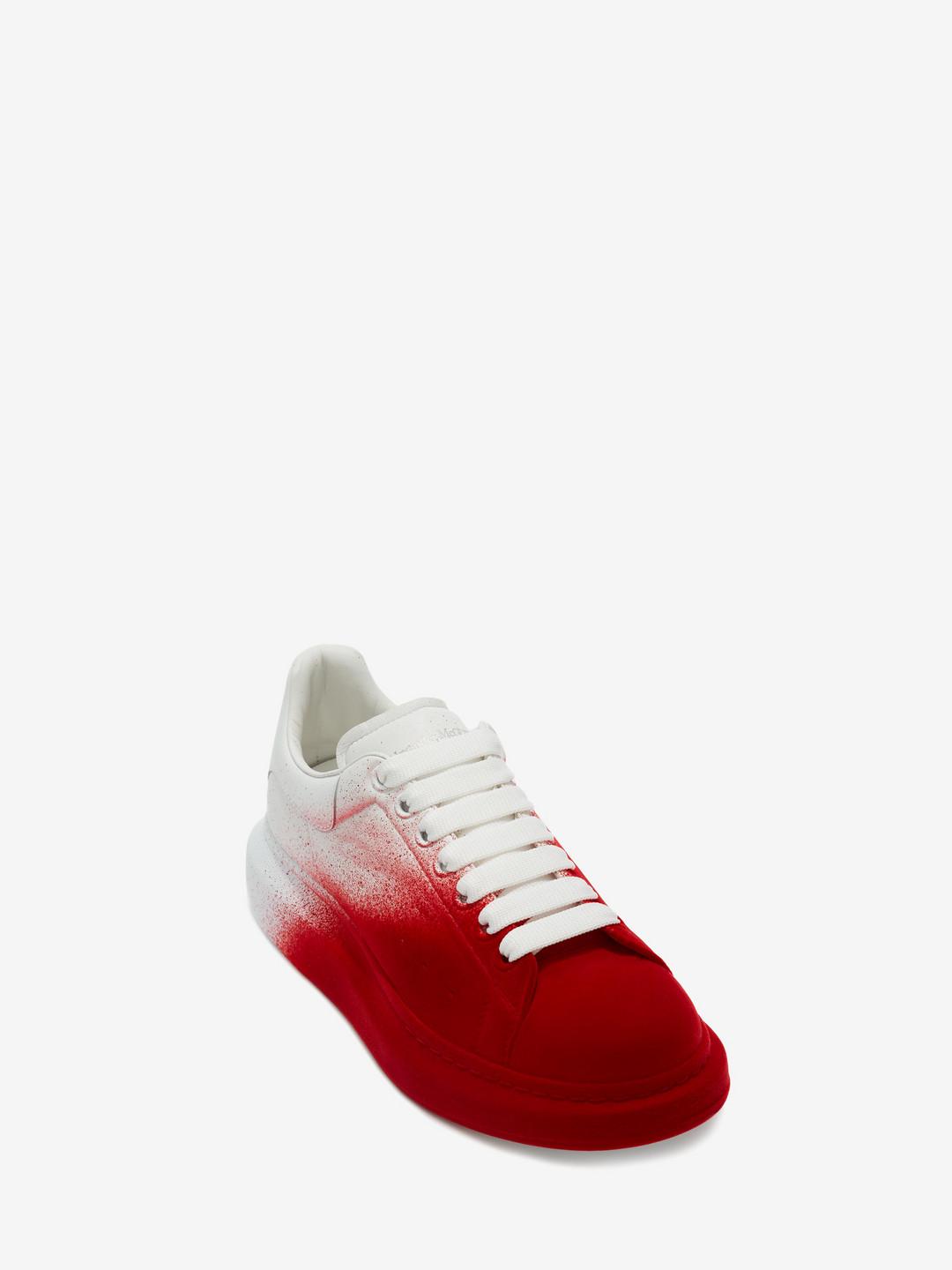 Alexander McQueen Leather Oversized Sneaker in Red for Men - Lyst