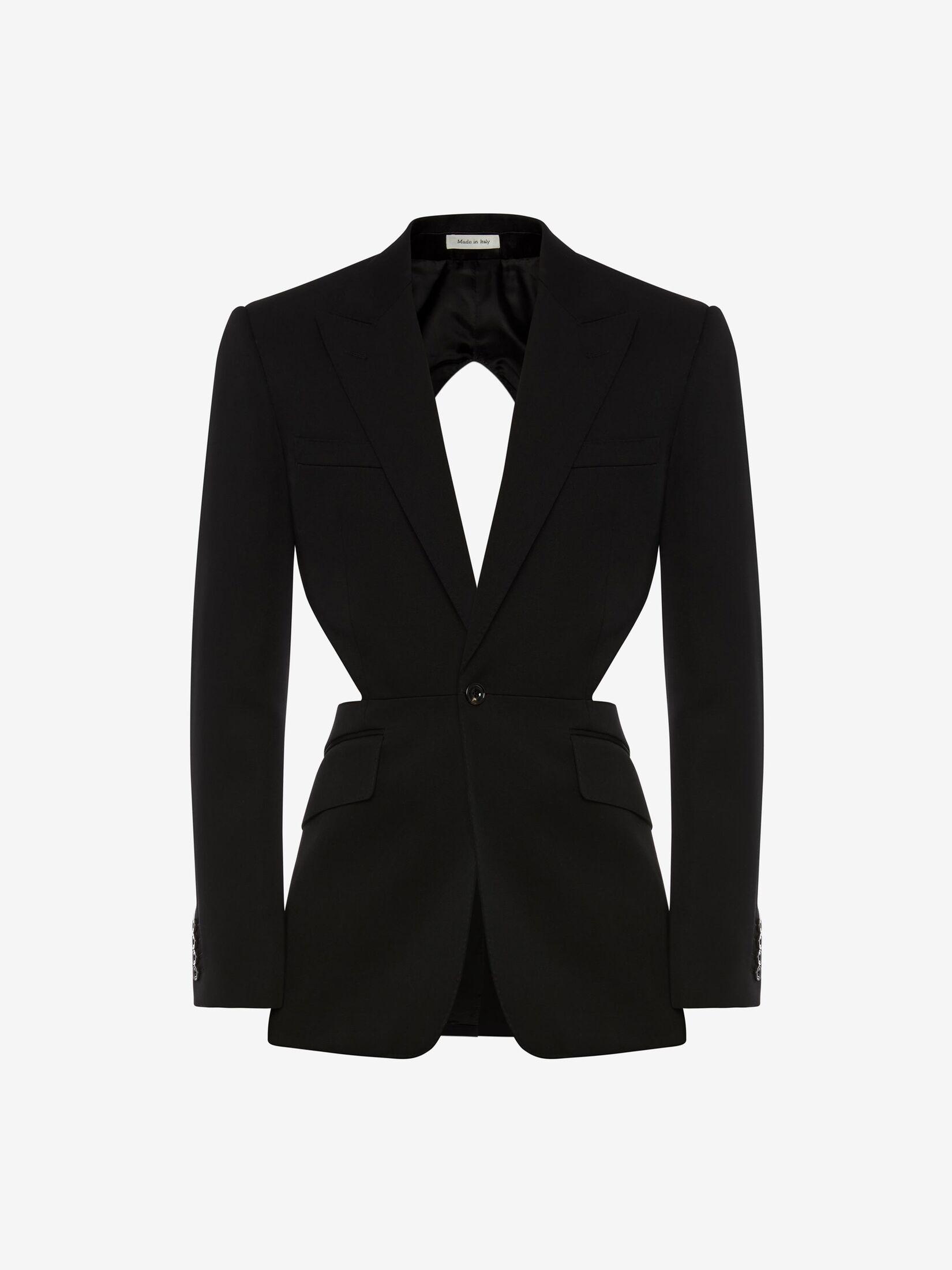 Black Dragonfly Shadow-print satin suit jacket | Alexander McQueen |  MATCHES UK