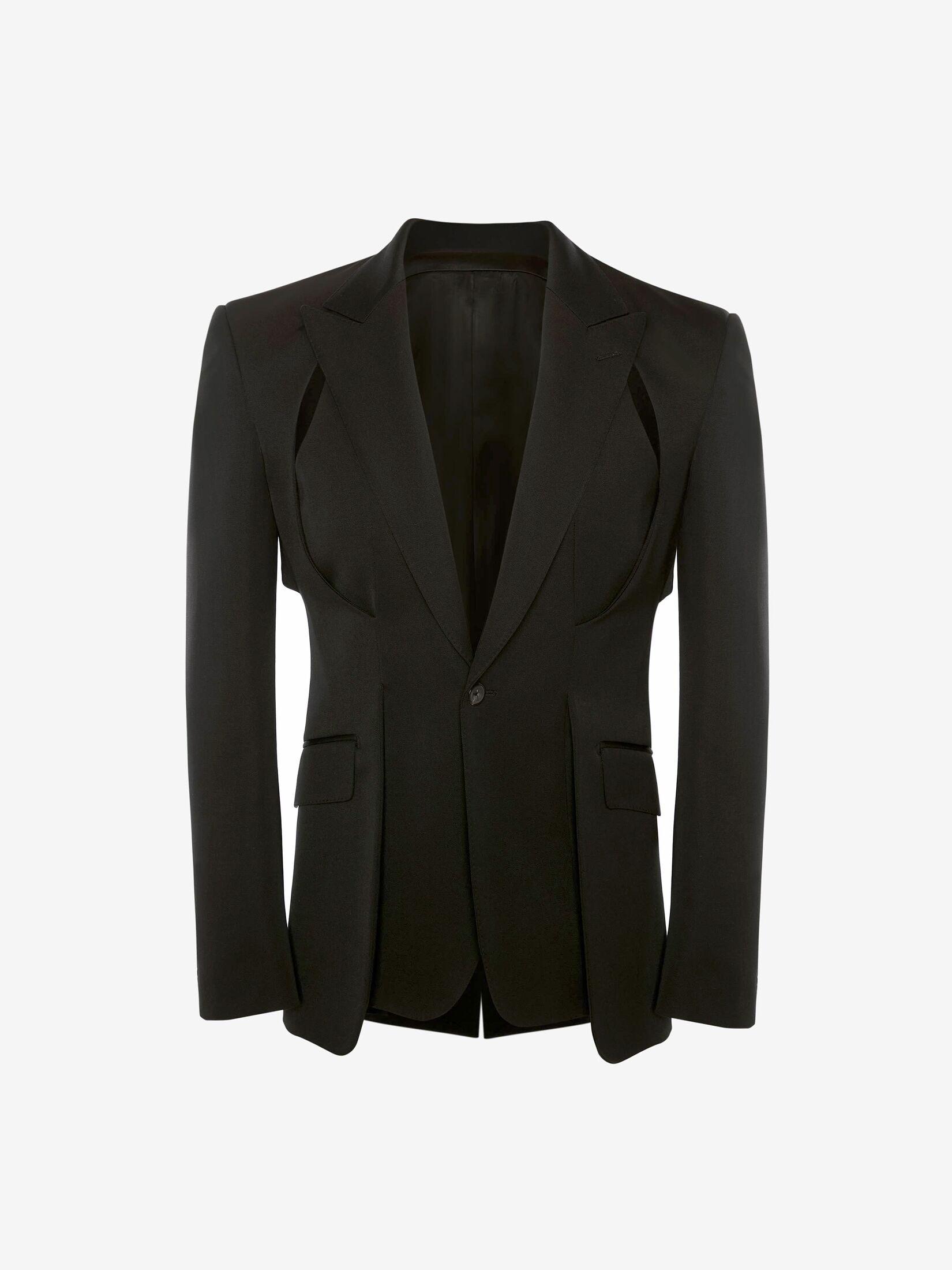 Alexander McQueen Wool Slash Japanese Barathea Jacket in Black for Men ...