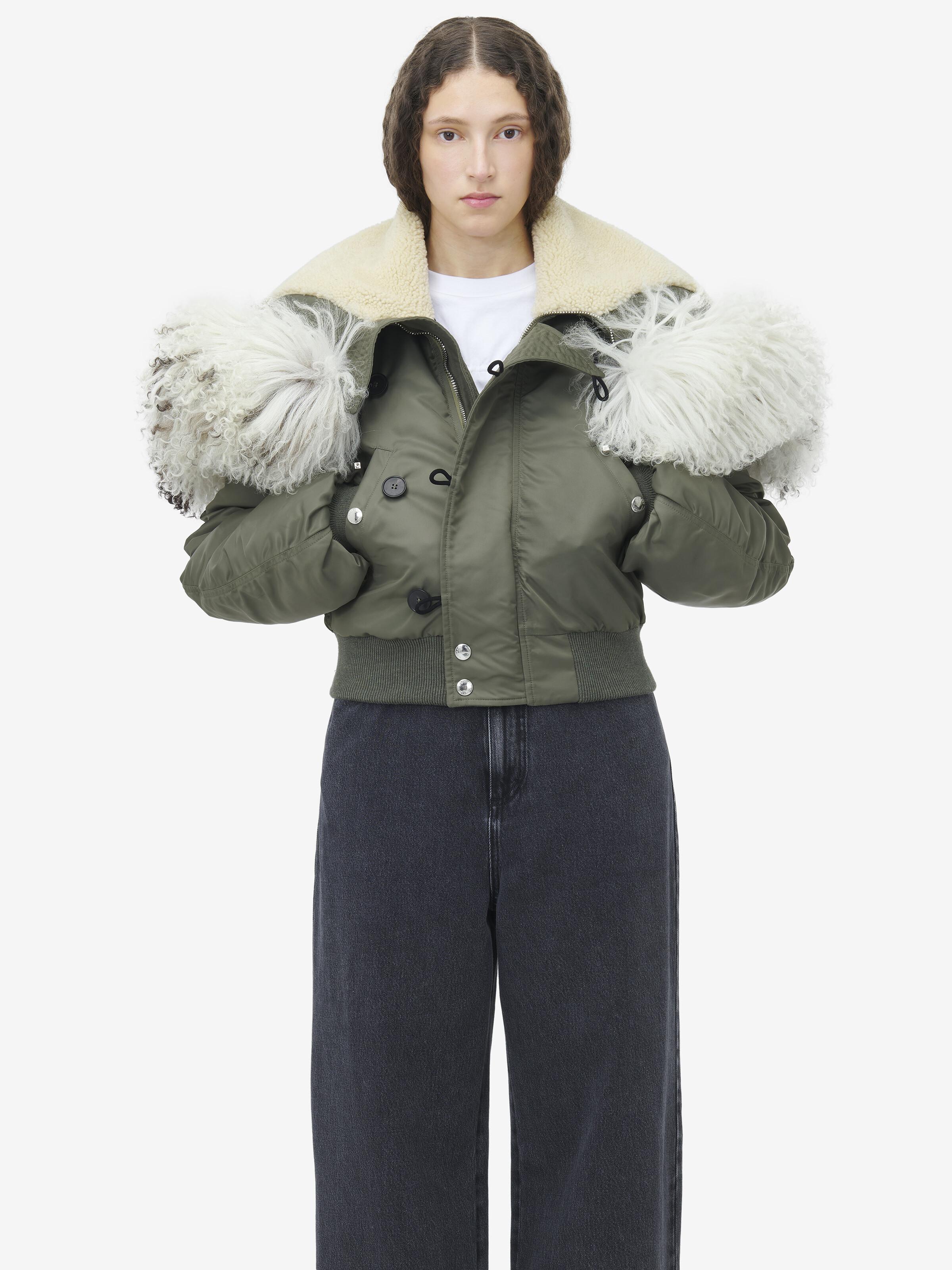 Alexander mcqueen shearling jacket deals