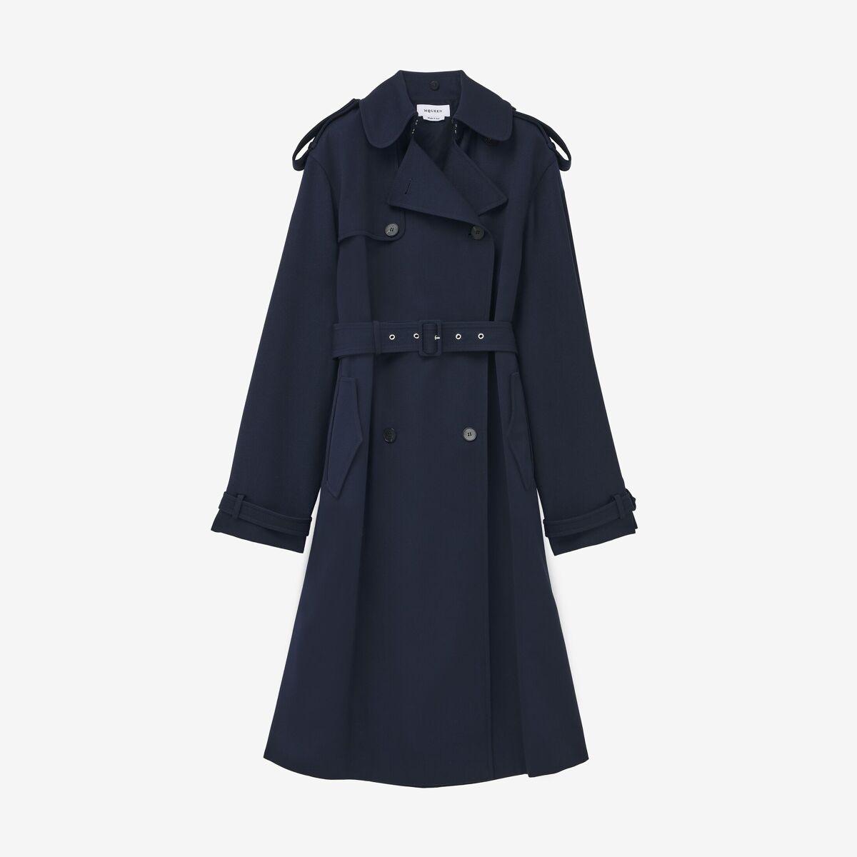 【美品】ALEXANDER McQUEEN ダブル Pコート 46 ネイビー ALEXANDER McQUEEN アレキサンダーマックイーンコート
