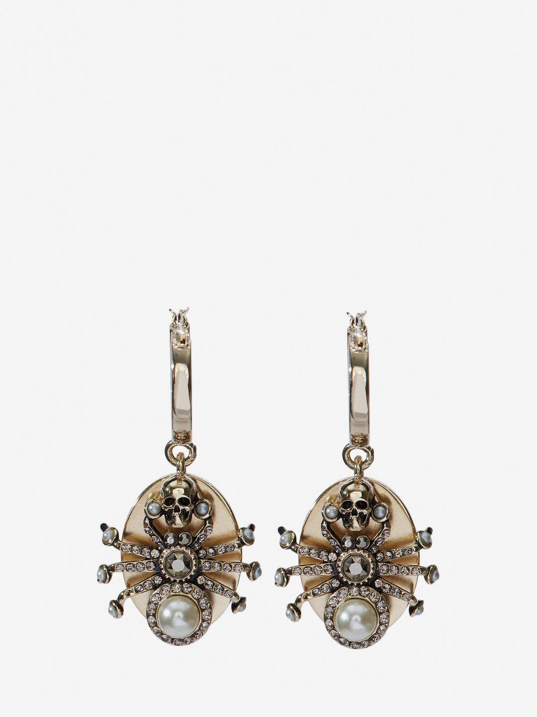 Alexander McQueen Spider Earrings in White Gold (Metallic) - Lyst