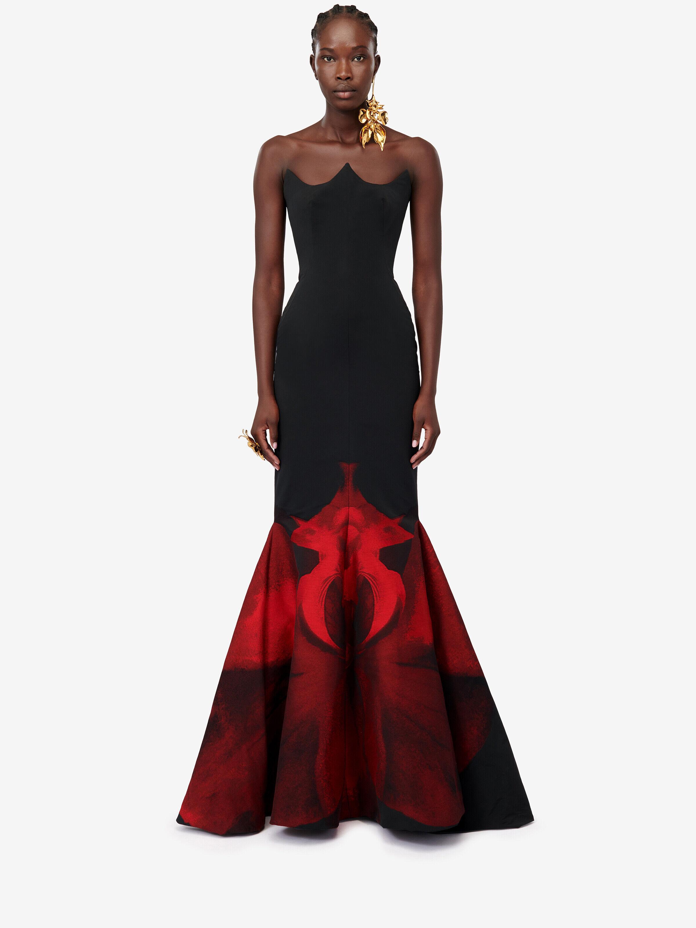 Alexander McQueen Mock Neck Long Dress - Black Dresses, Clothing -  ALE180819 | The RealReal