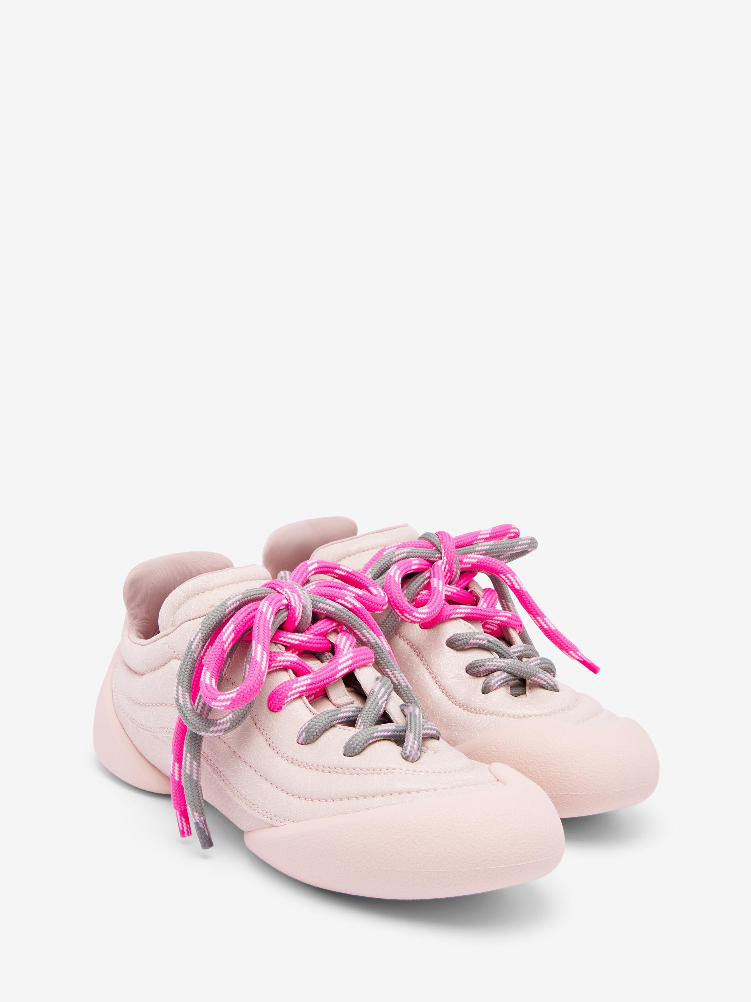 Alexander McQueen Crackled Leather Flexion Sneaker in Pink Lyst UK