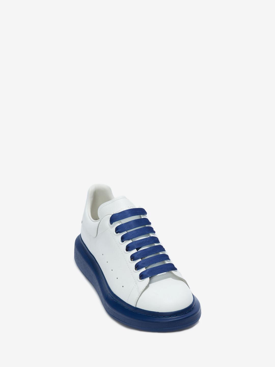Oversized Sneaker in White/Paris Blue