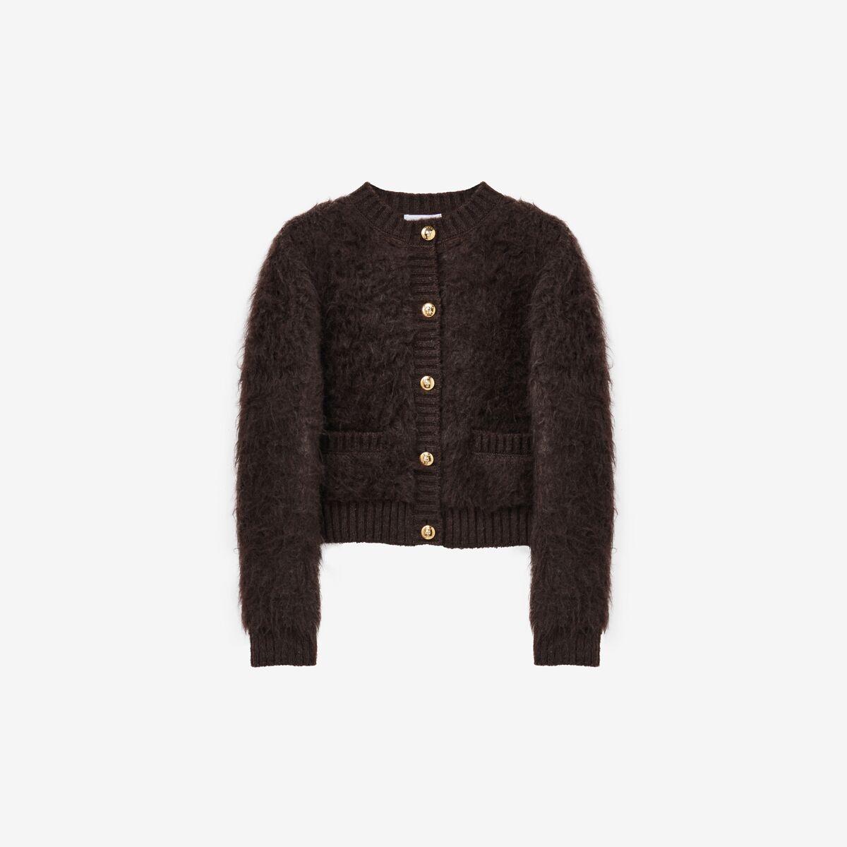Brushed mohair cardigan new arrivals