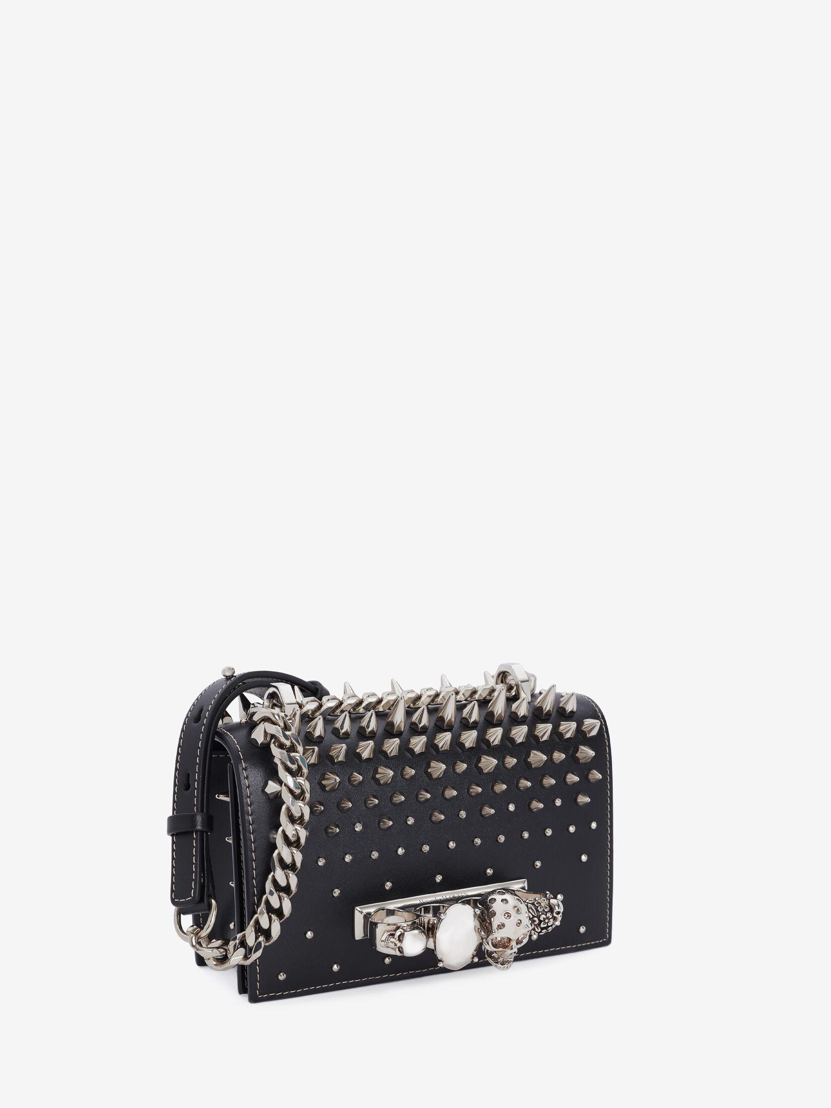 Donna Borse da Borsette e borse satchel da Borsa mini jewelled satchelAlexander McQueen in Pelle di colore Nero 
