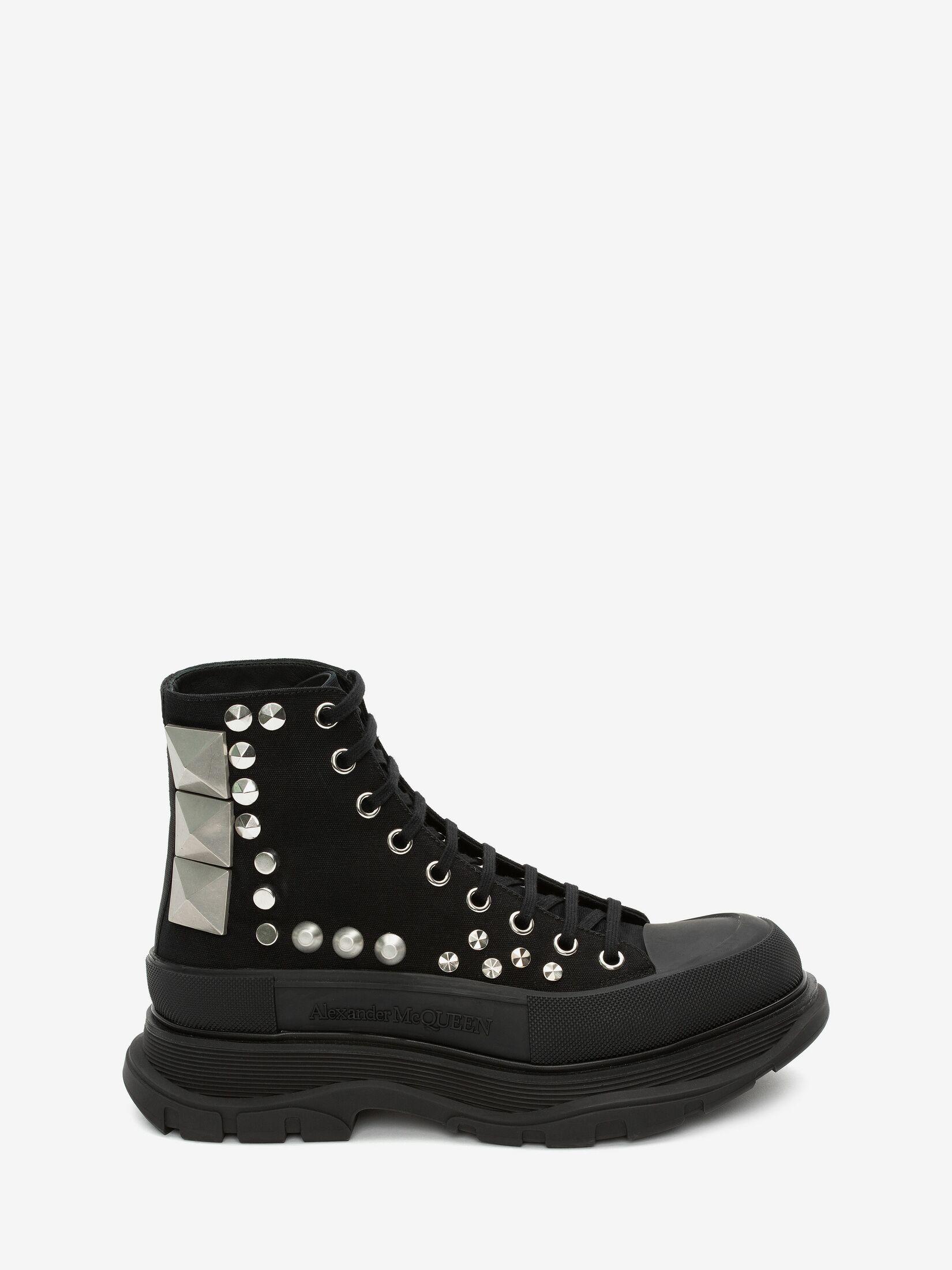 alexander mcqueen tread slick glitter high top boots