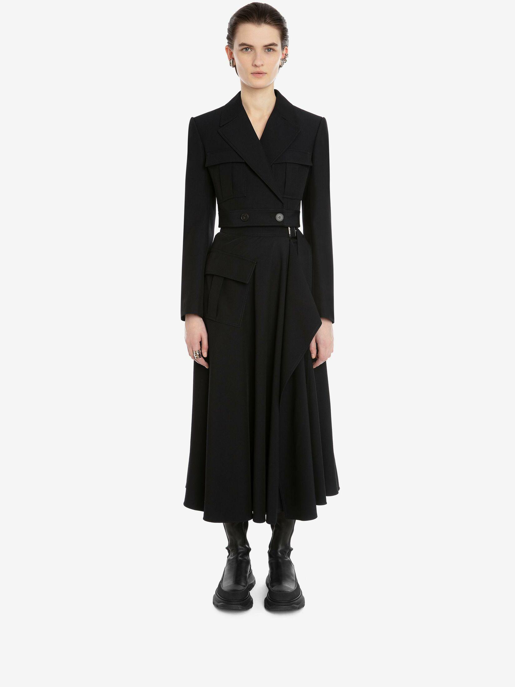 alexander mcqueen black coat