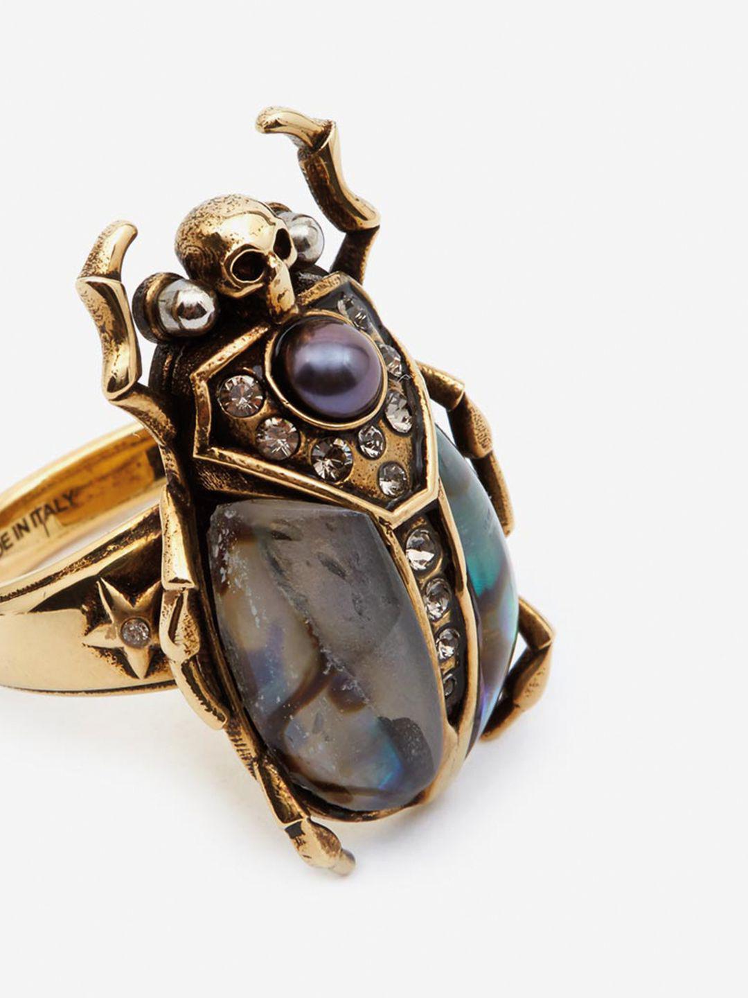 Beetle Ring in Antique Gold 