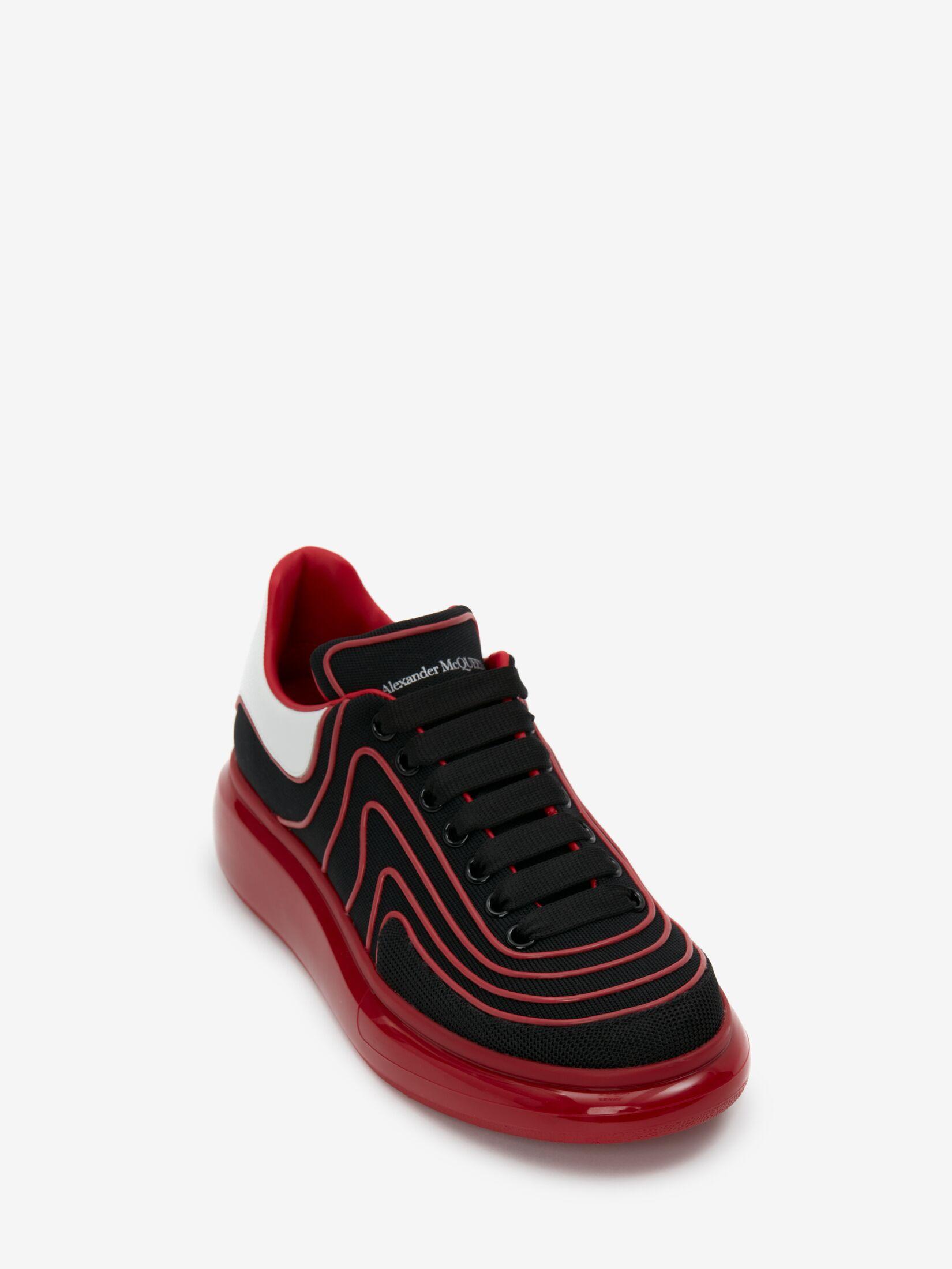 Alexander McQueen Black Oversized Sneaker in Red for Men | Lyst