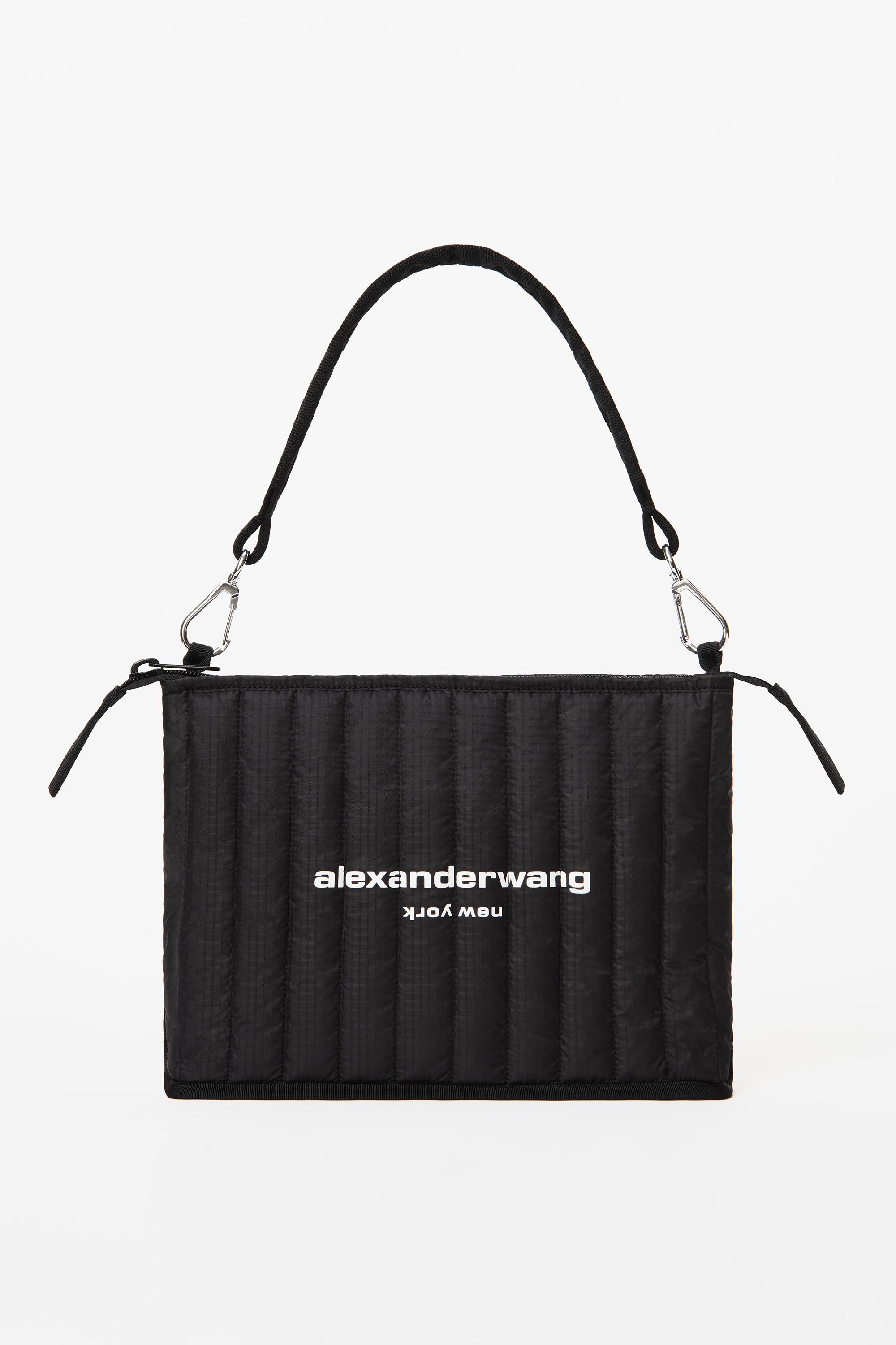 Alexander Wang Elite Nylon Shoulder Laptop Bag in Black | Lyst