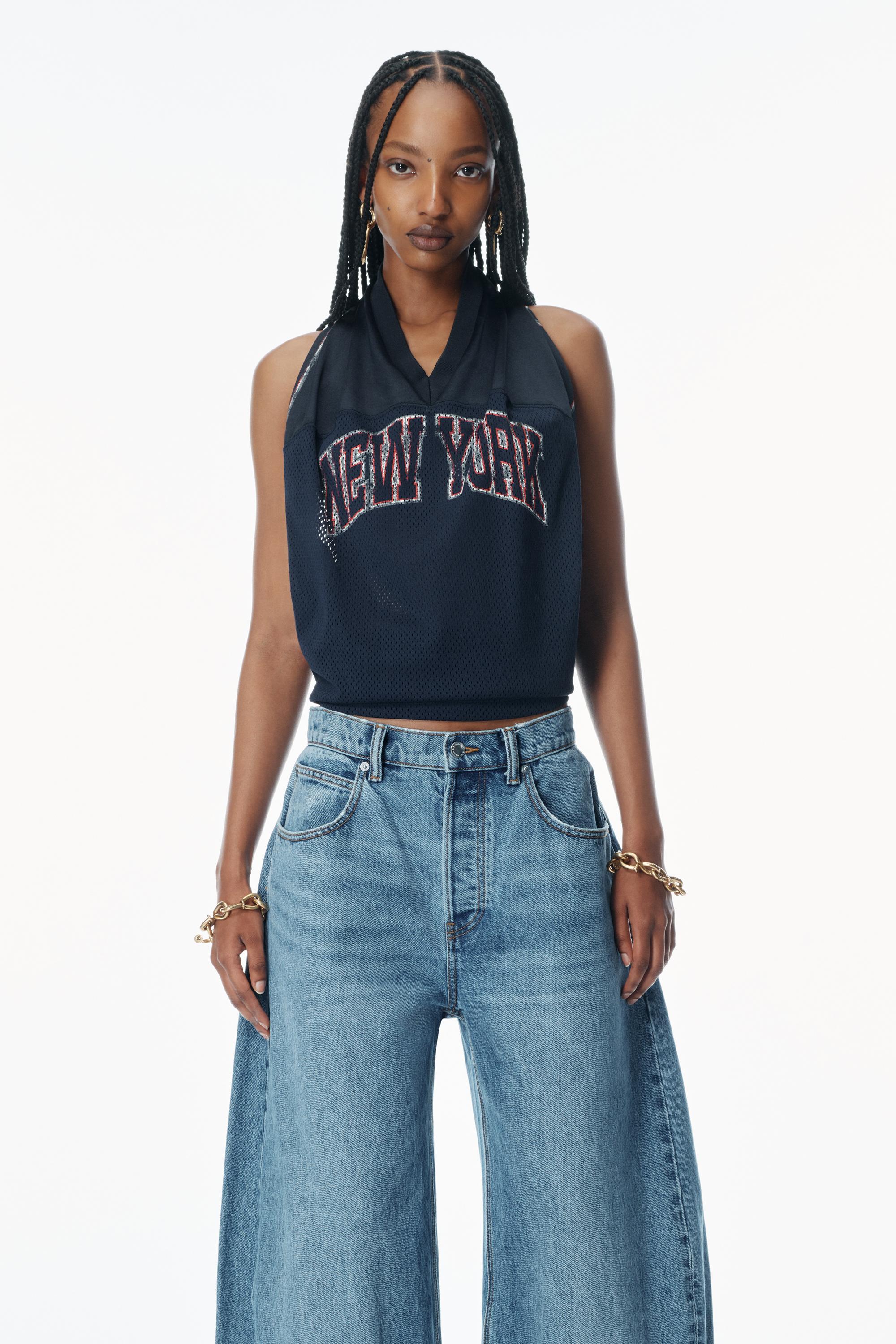 Alexander Wang Oversize Rounded Denim Jeans in Blue | Lyst