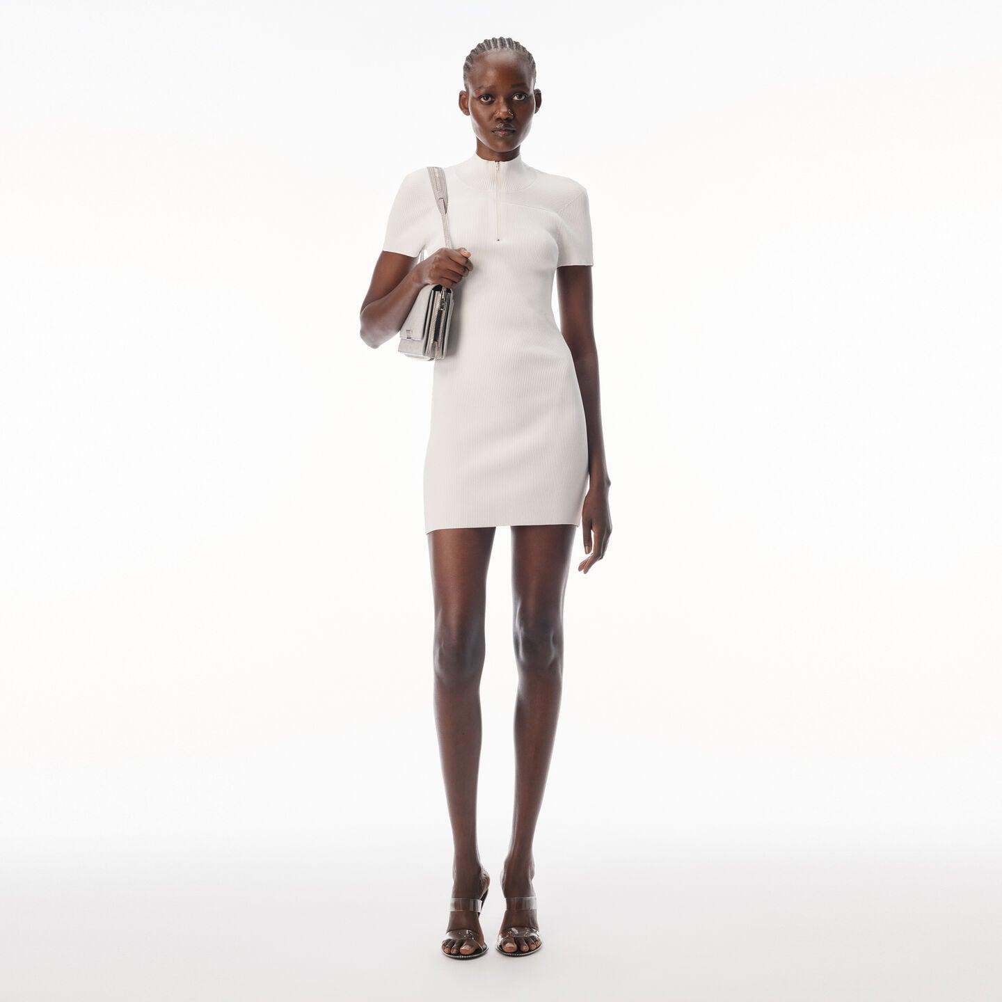 emerald-green alexander wang fit-and-flare velvet mini dress Women's Emerald Velvet Mini Dress main image 0