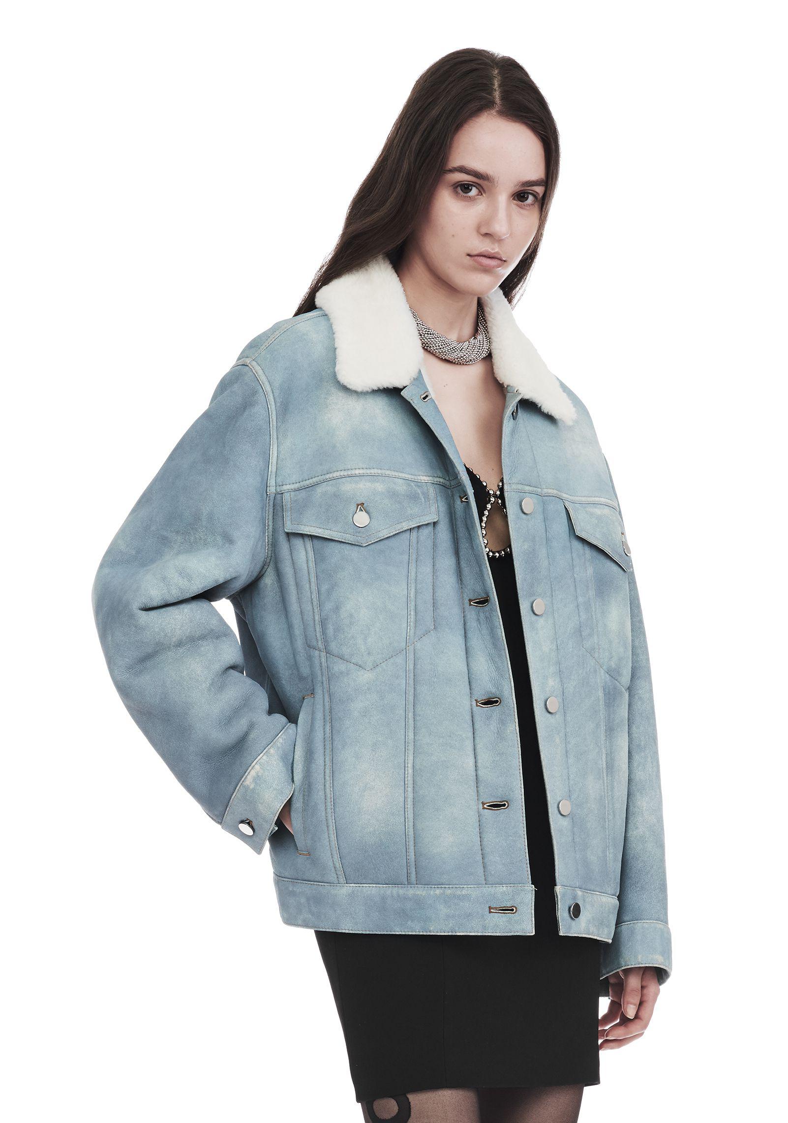 alexander wang shearling coat