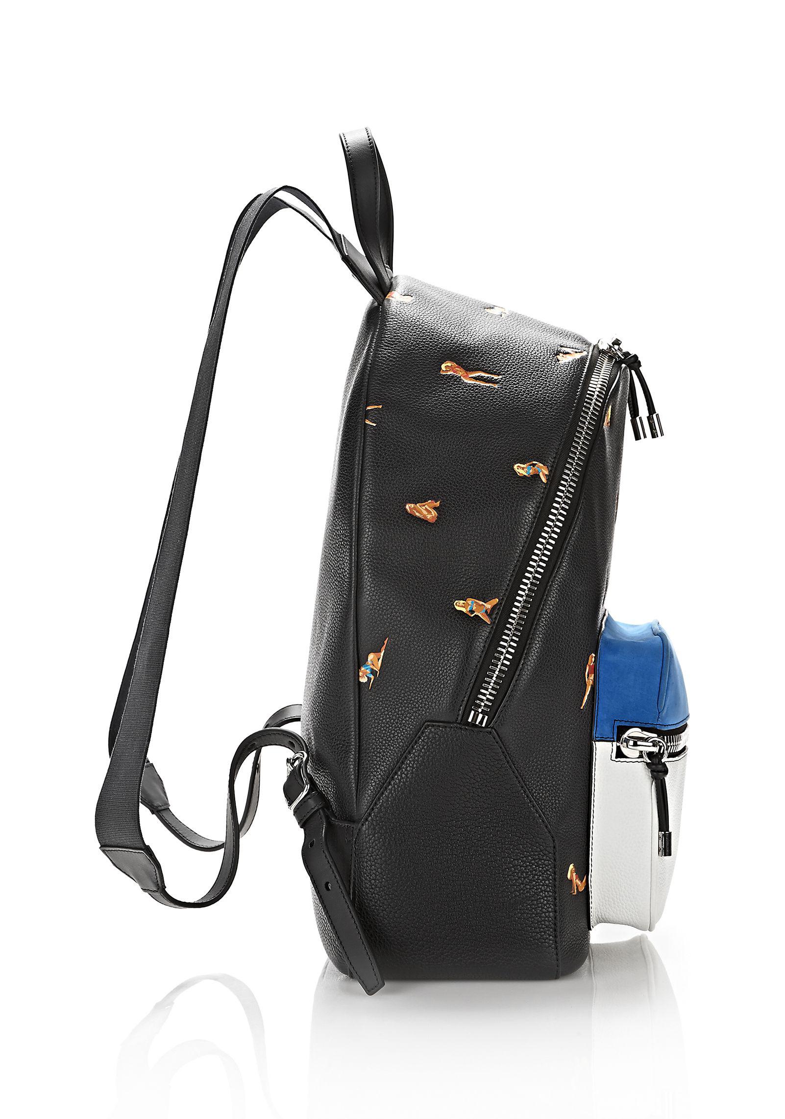 Alexander Wang Leather Berkeley Backpack Pebbled Black With Embroidered  Bikini Babes for Men - Lyst
