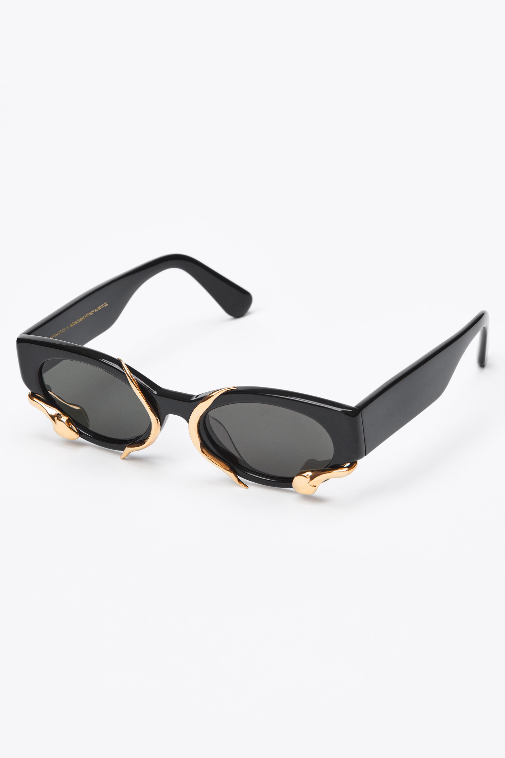 Alexander Wang M.priss Sunglasses in Black/Gold (Black) | Lyst