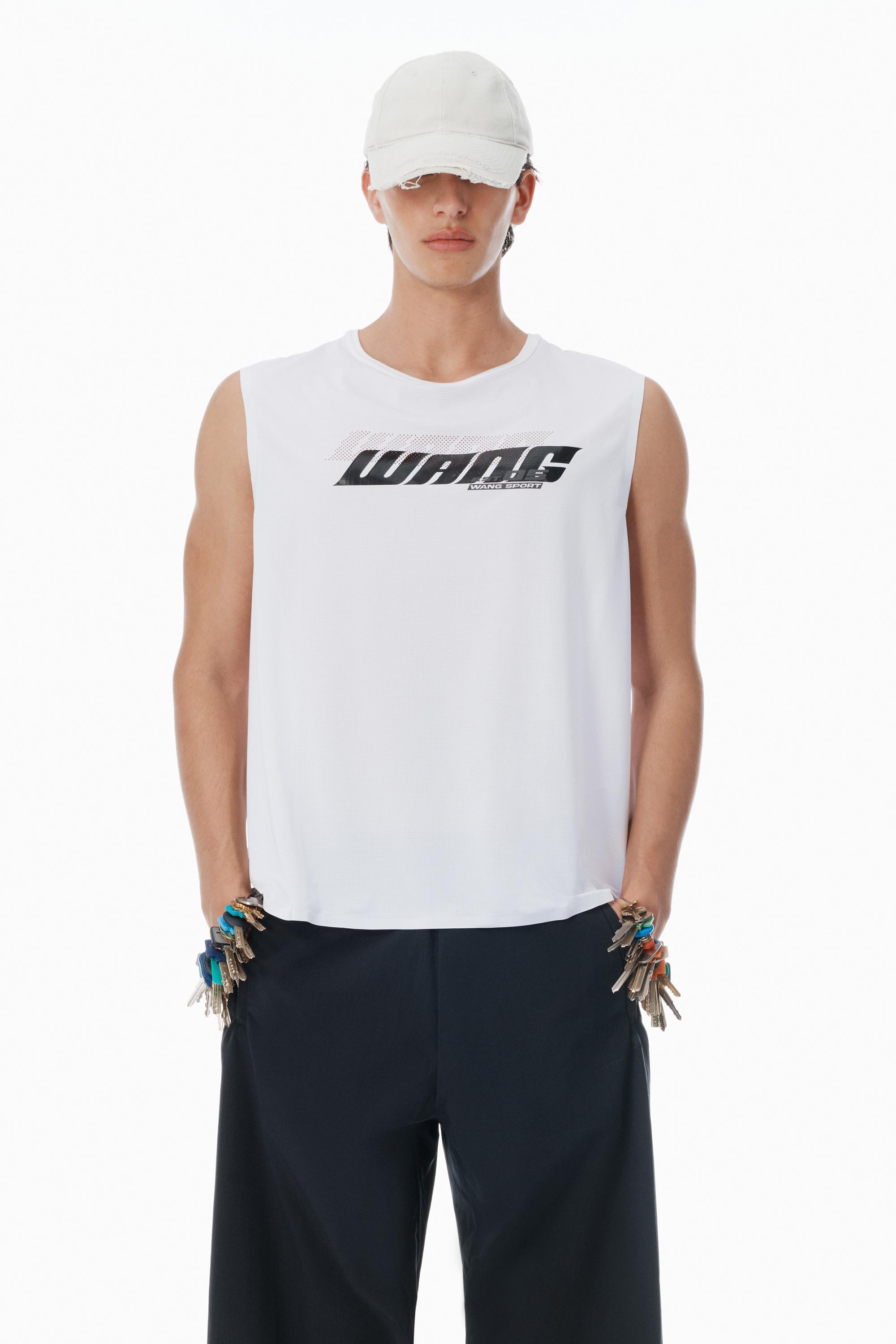 ALEXANDER WANG】DISTRESSED MUSCLE TEE S