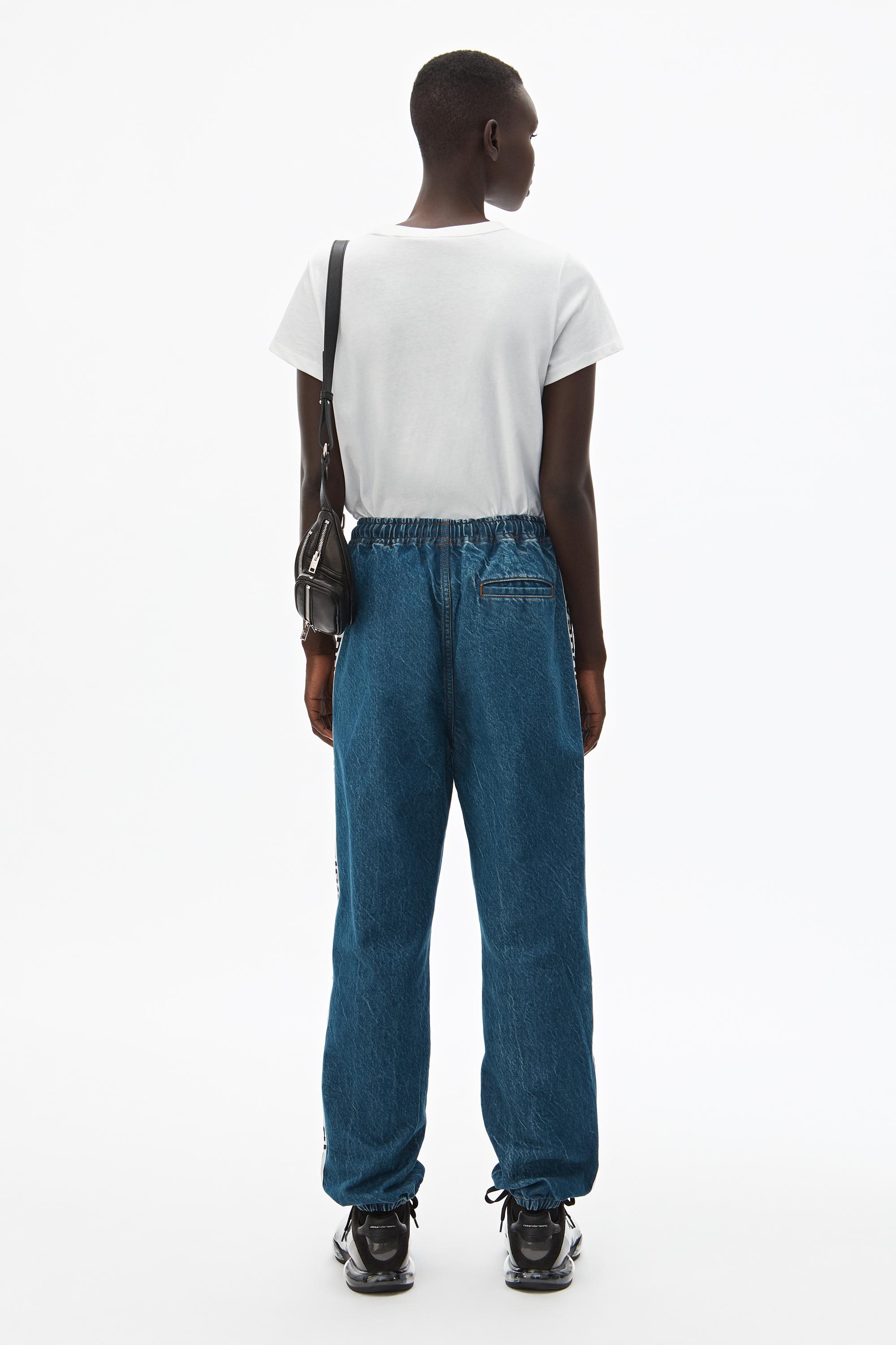 alexander wang logo tape jogger