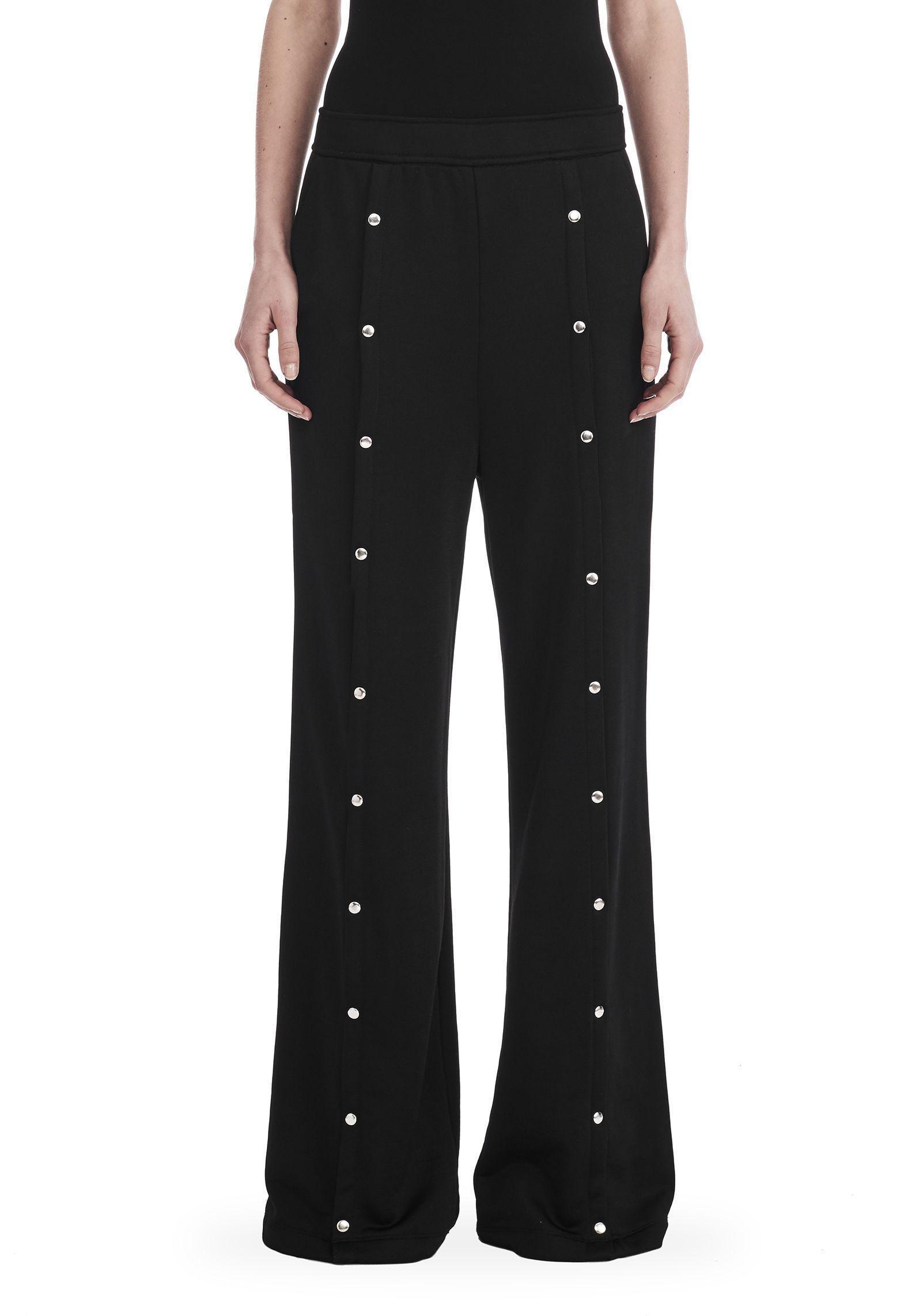 T By Alexander Wang Synthetic Wide Leg Pull On Pants With Snaps in ...