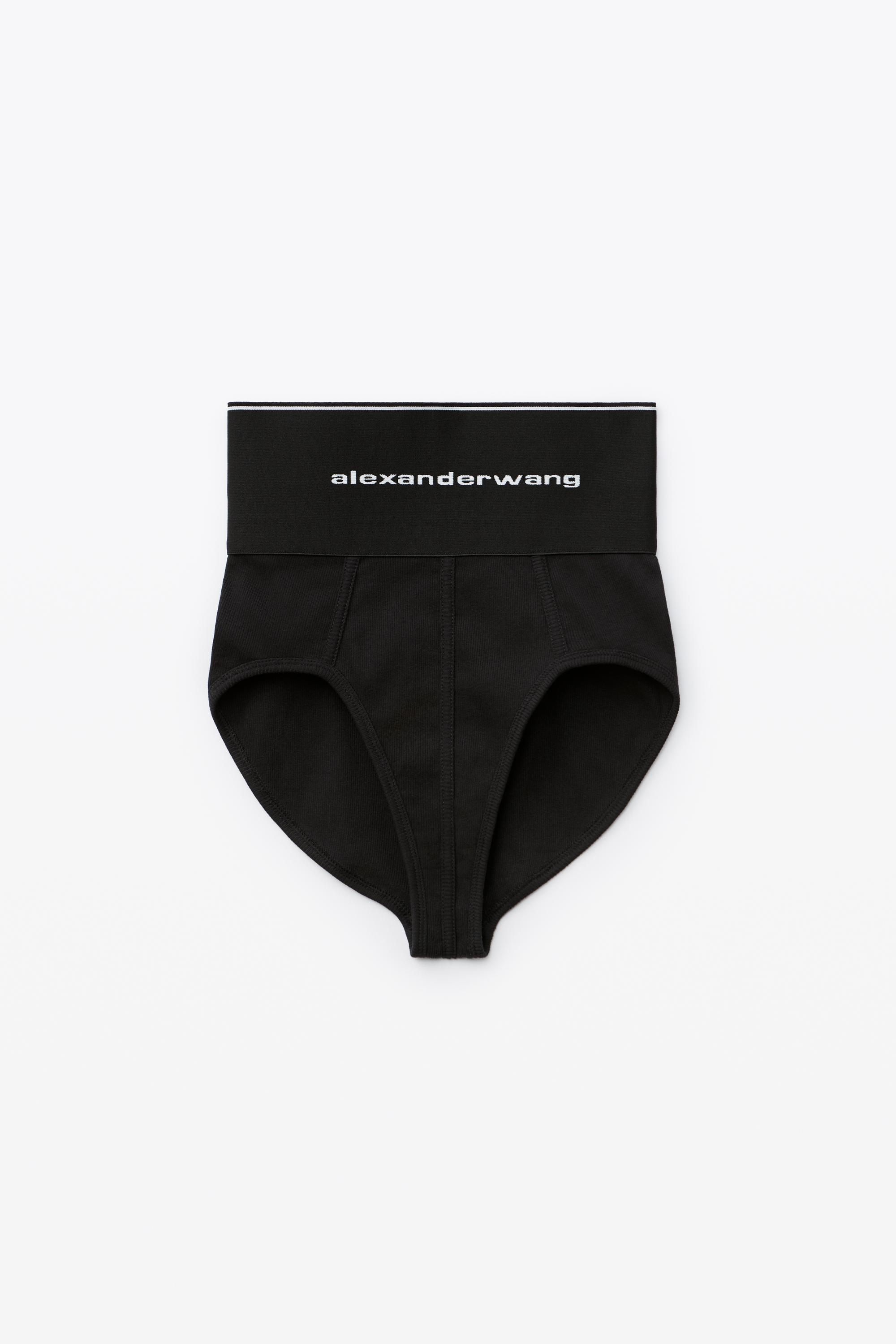 Alexander Wang Logo Elastic Underwear in Black | Lyst