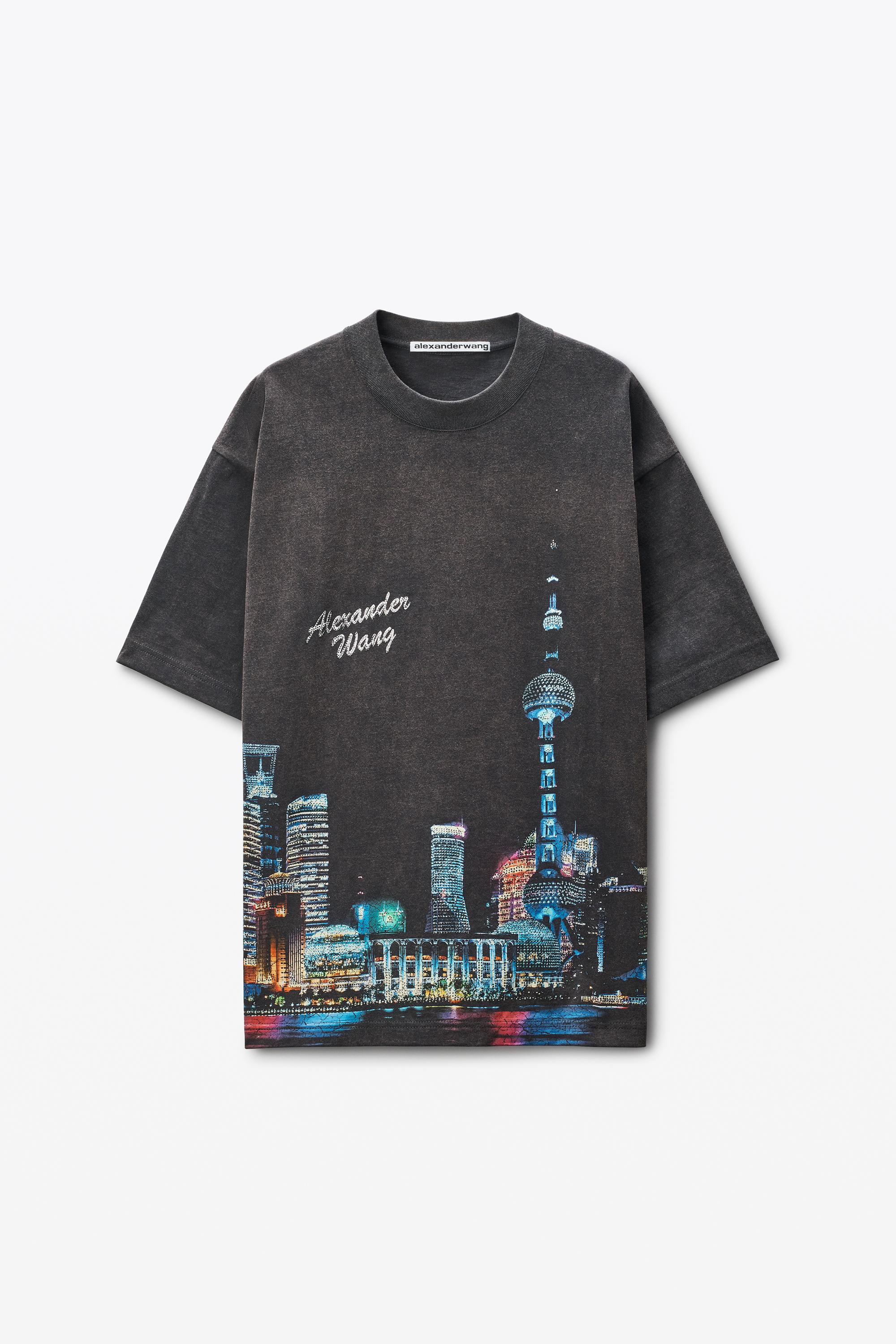 ユニセックス☆【Alexander Wang】SKYLINE LOGO UNISEX T-SHIRT Alexander Wang T-shirts for Women | Online Sale up to 44