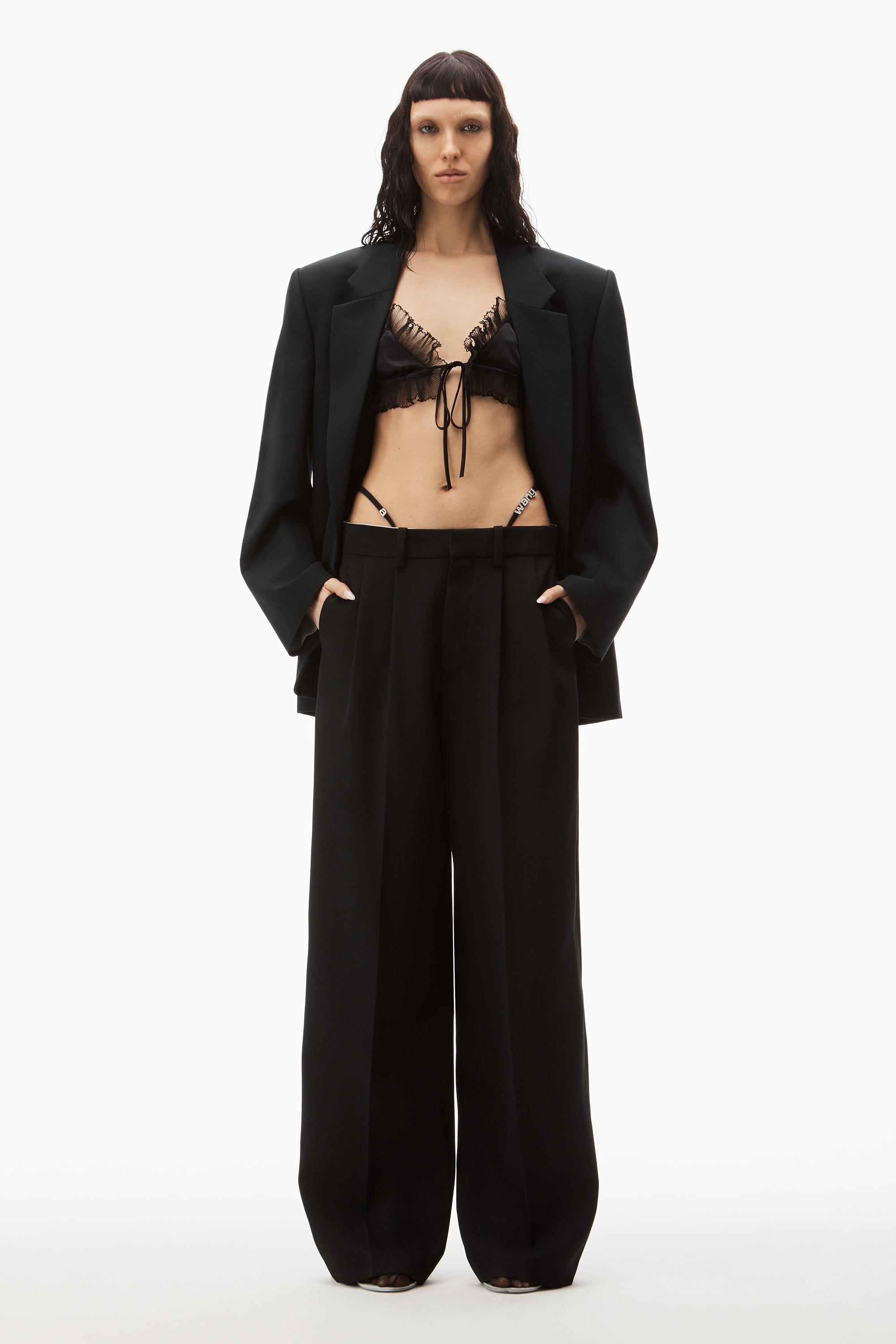 Alexander Wang G-string Trouser In Wool Tailoring in Black
