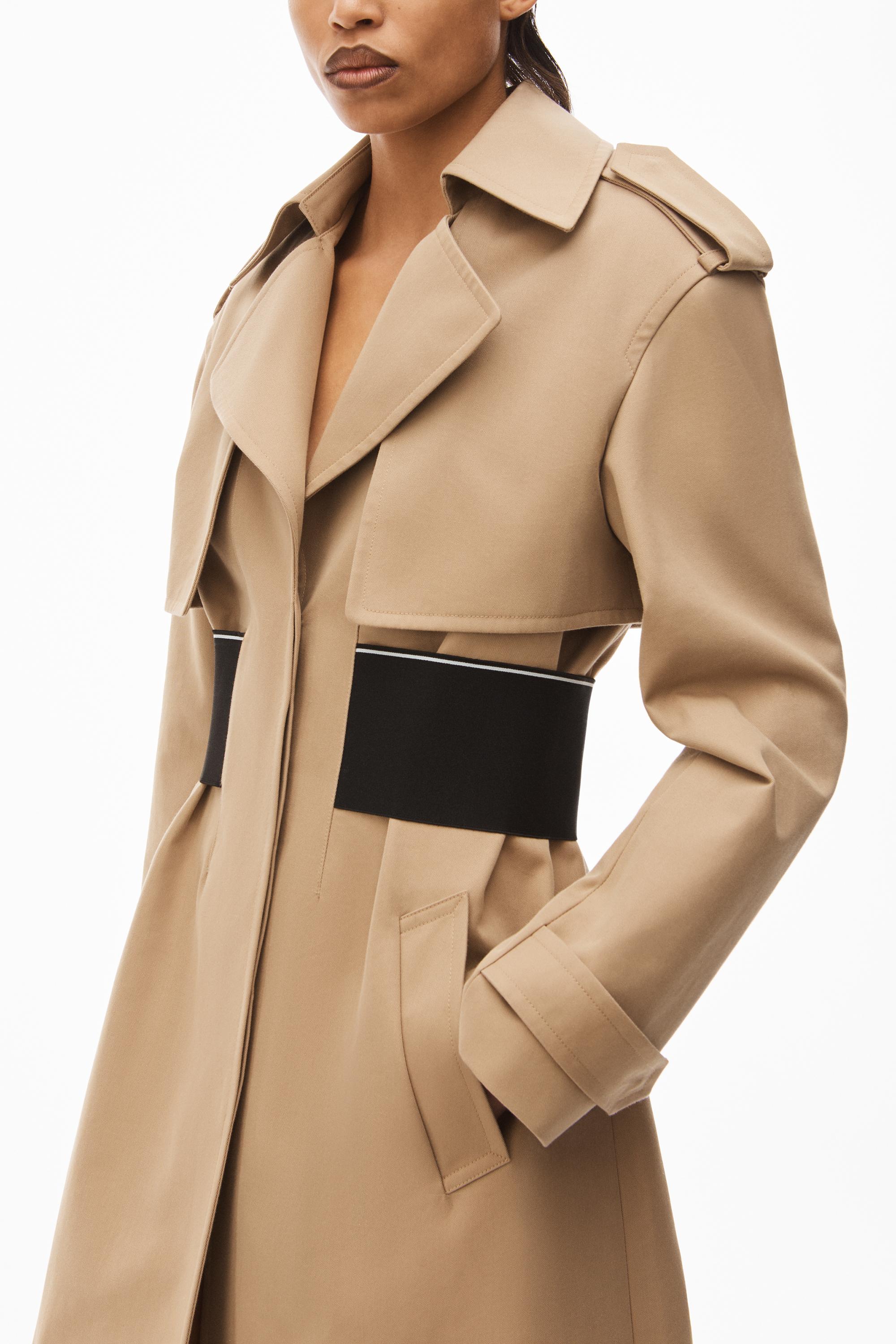assimilation blast sø Alexander Wang Logo Trench Coat In Cotton Tailoring in Natural | Lyst