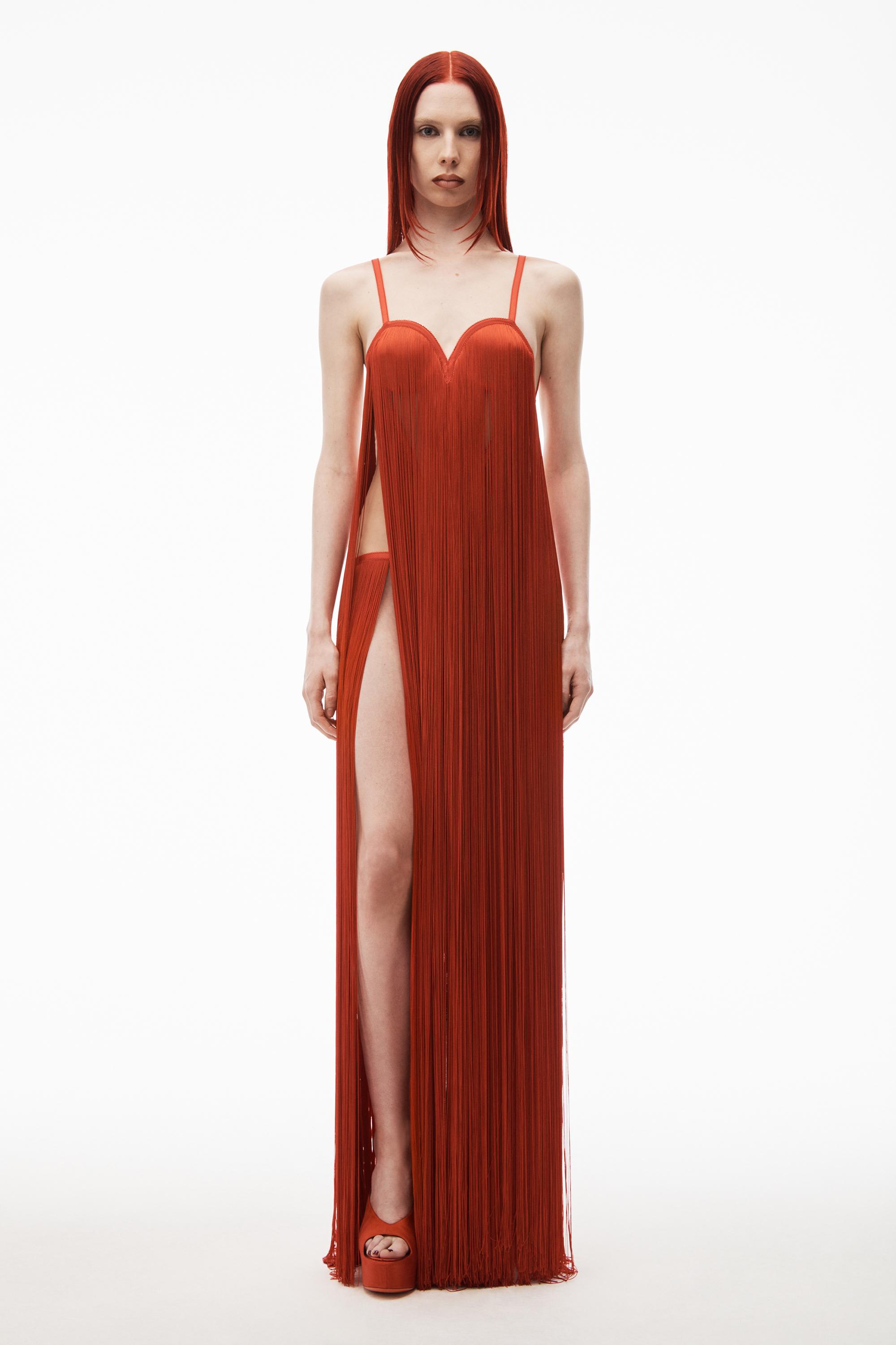 strapless open back dress Red Lace Wedding Dress with Ivory Tulle, Strapless Sweetheart Neckline main image 0