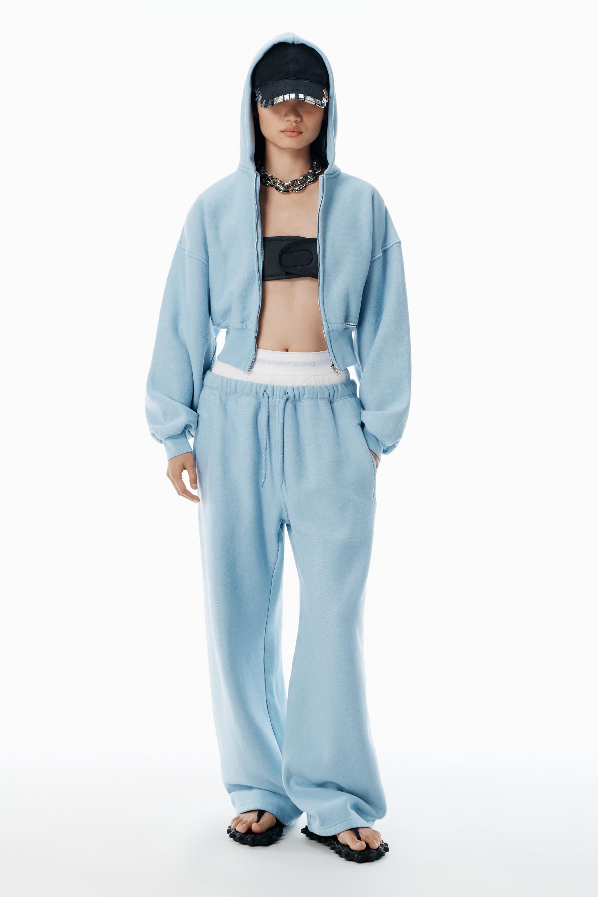 【Alexander Wang】Pre-styled sweatpants with boxer Alexander Wang Pre-styled Sweatpants With Boxer In Black
