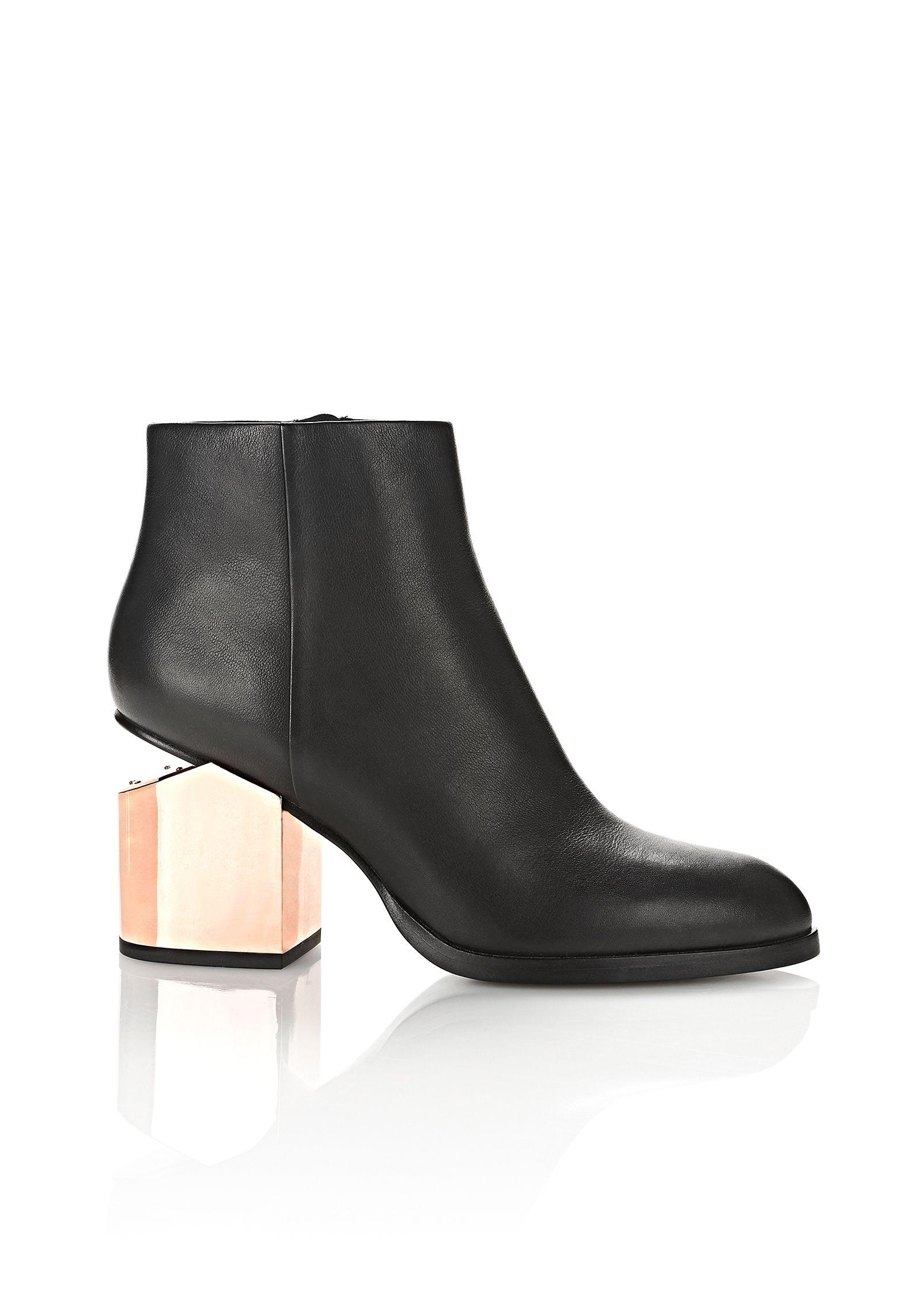 rose gold heel boots