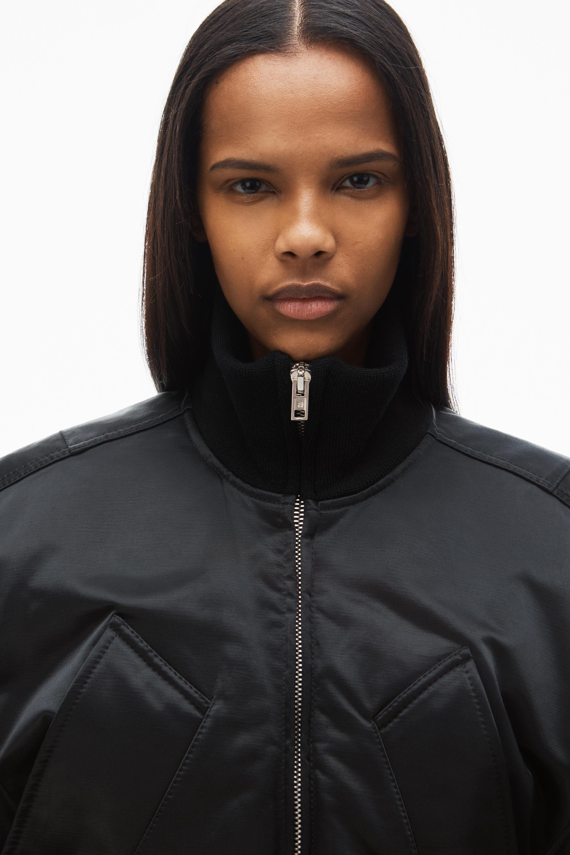 Alexander Wang Unisex Bomber Jacket In Sateen in Black Lyst UK