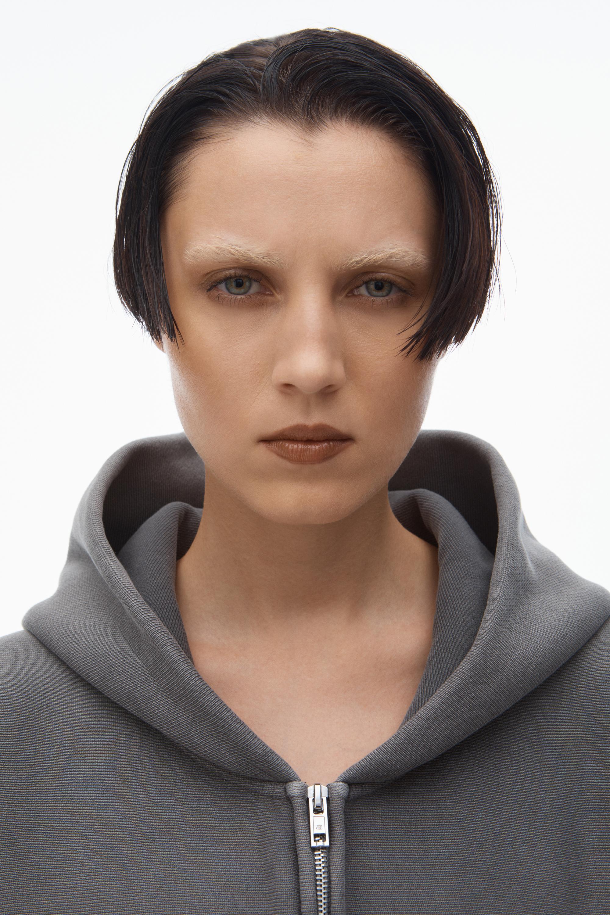 Alexander Wang Oversize Star Logo-print Zip-up Hoodie in