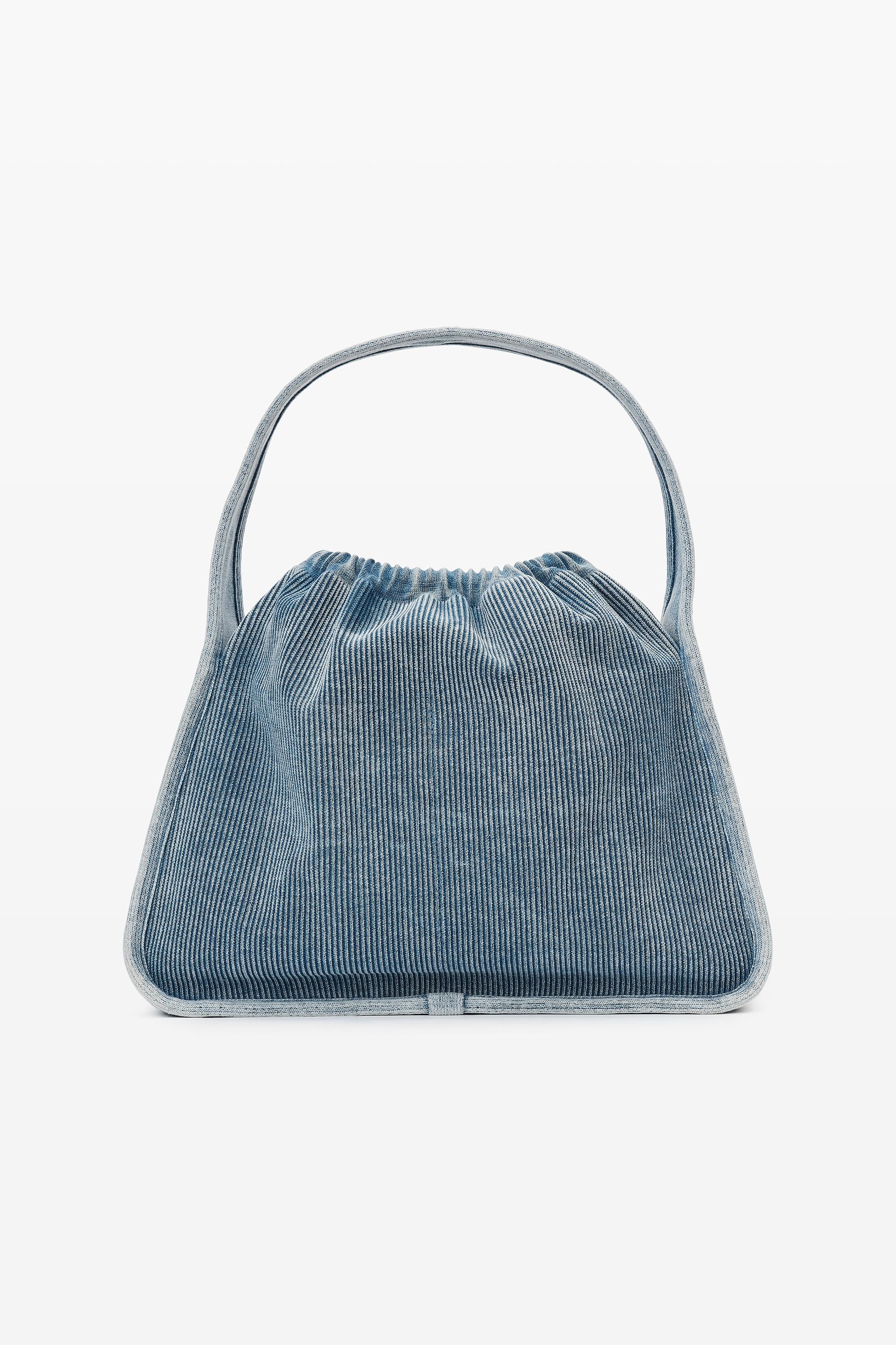 Alexander Wang ライアン ラージトートバッグ RYAN LARGE BAG IN RIBBED KNIT in BLACK | alexanderwang®