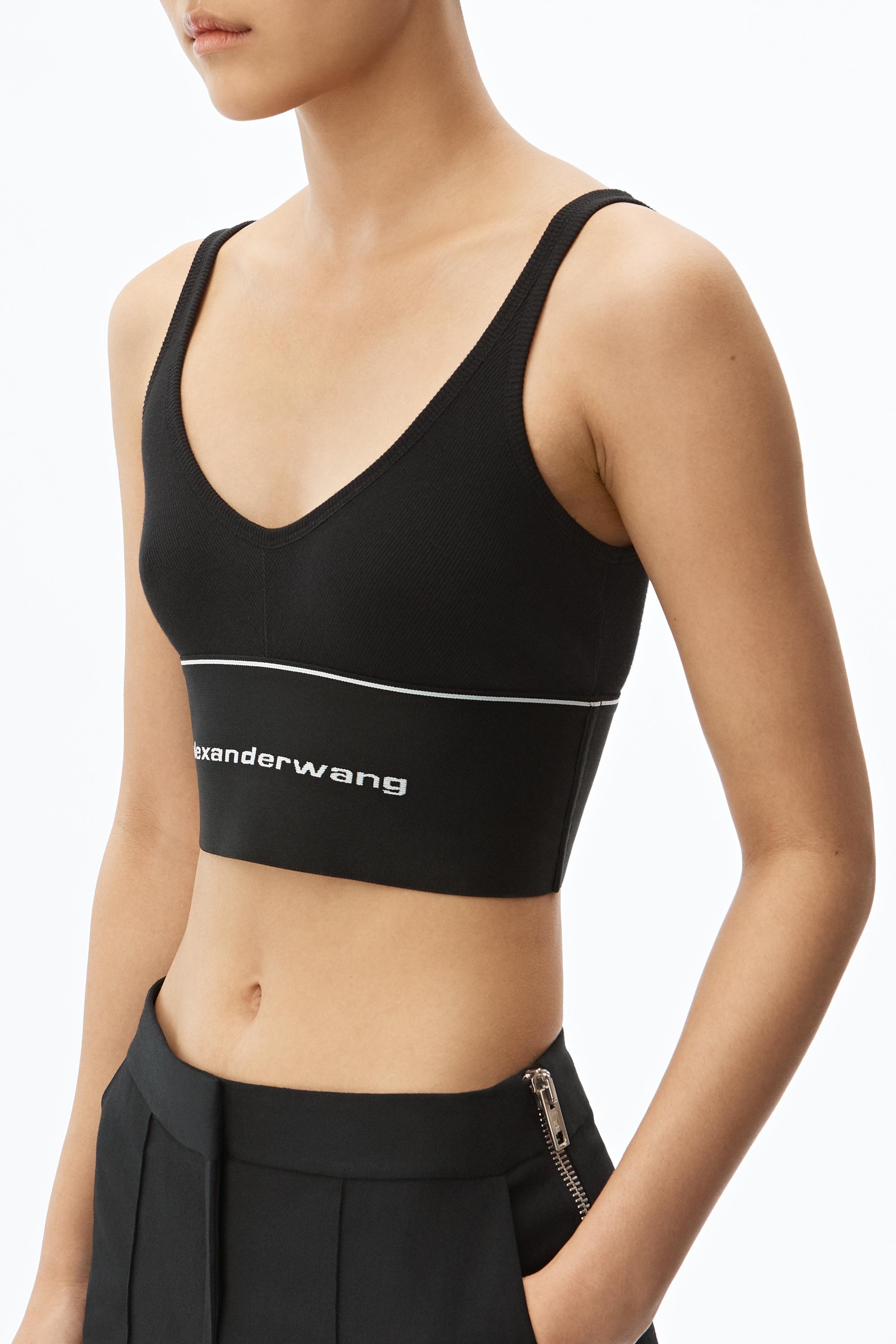 alexander wang logo bra