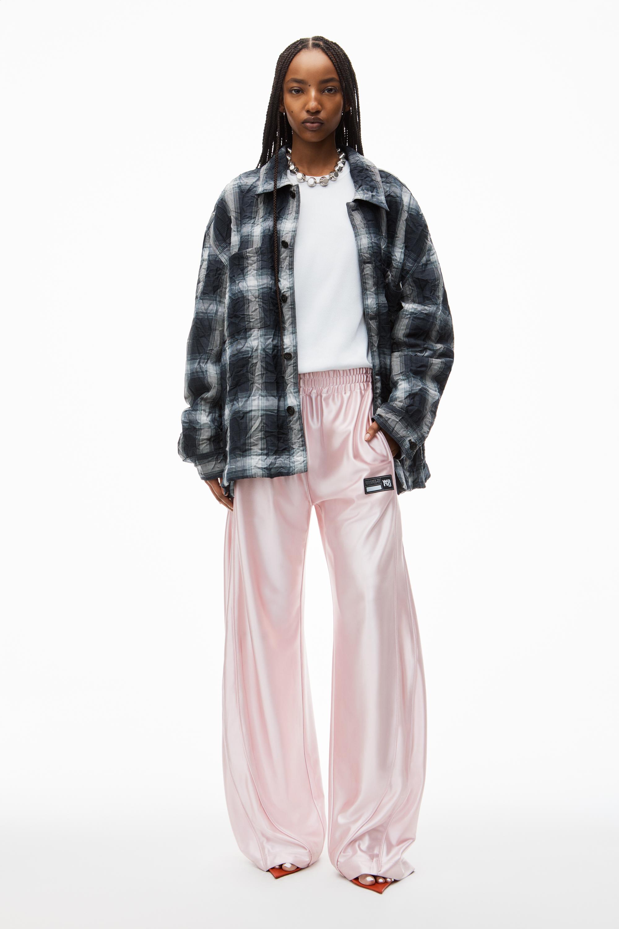 Checkered track pants womens hotsell